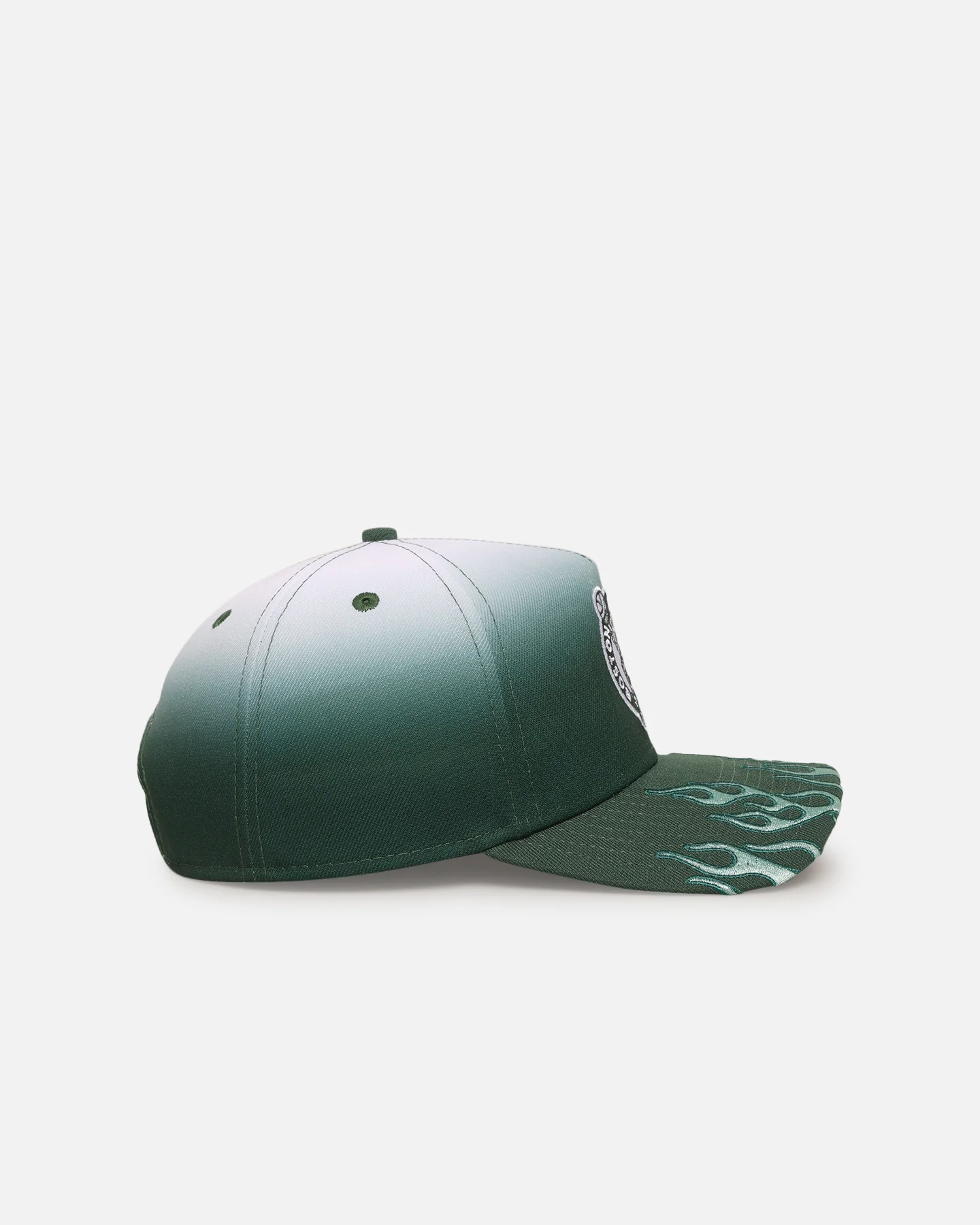 New Era Boston Celtics 'Sundyed Flames' 9FORTY A-Frame Snapback Pine Green - Image 3
