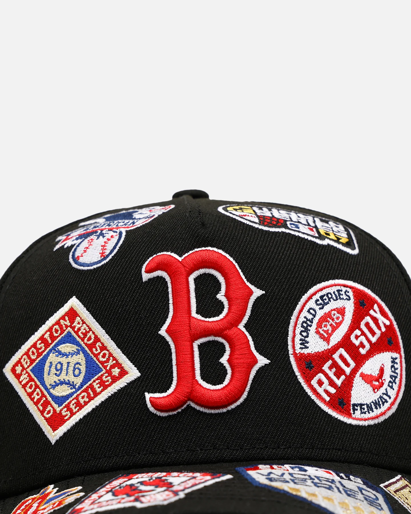 New Era Boston Red Sox 'All Over Embroidery' 9FORTY A-Frame Snapback Black - Image 5