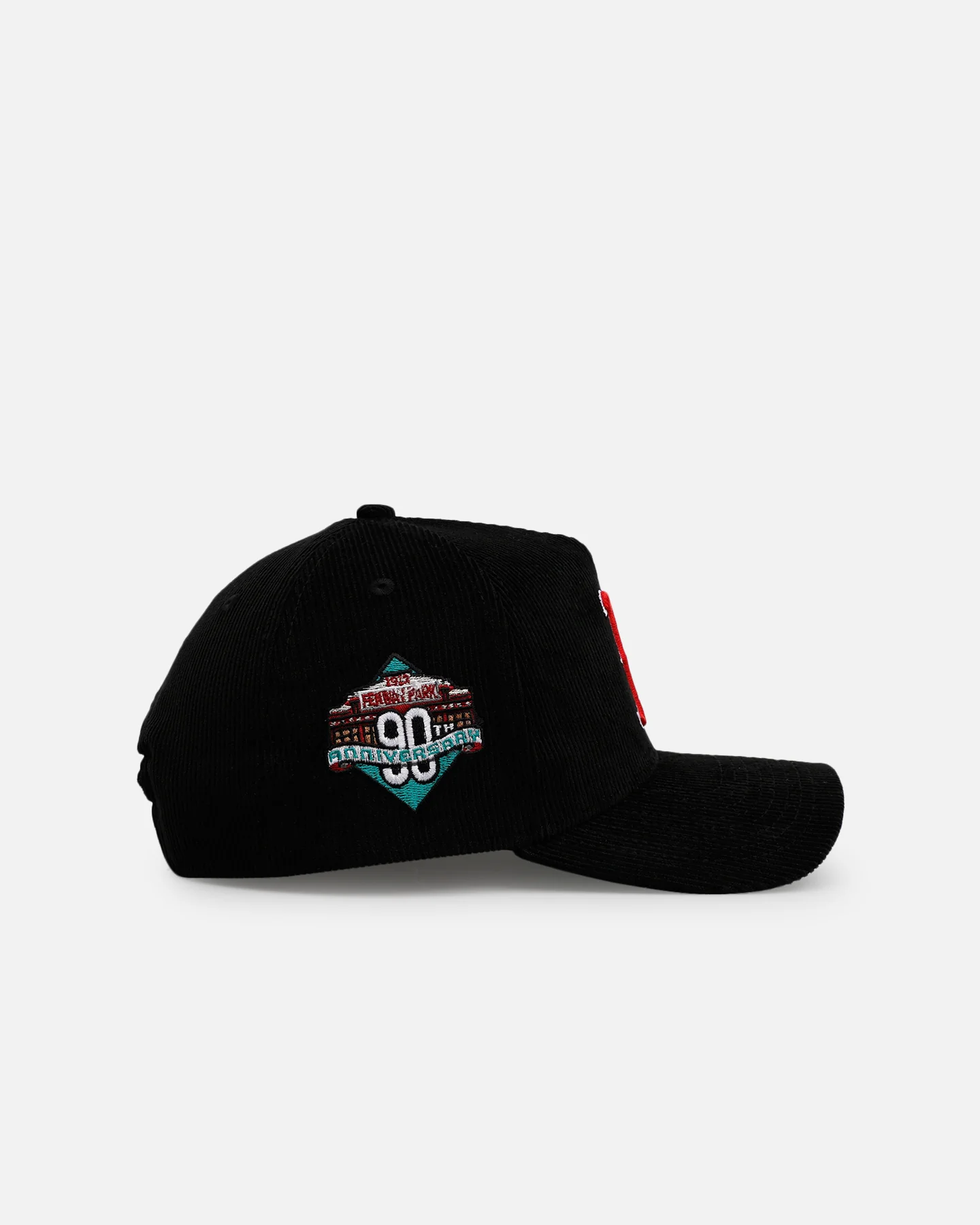 New Era Boston Red Sox 'Black Cord' 9FORTY A-Frame Corduroy Snapback Black - Image 4