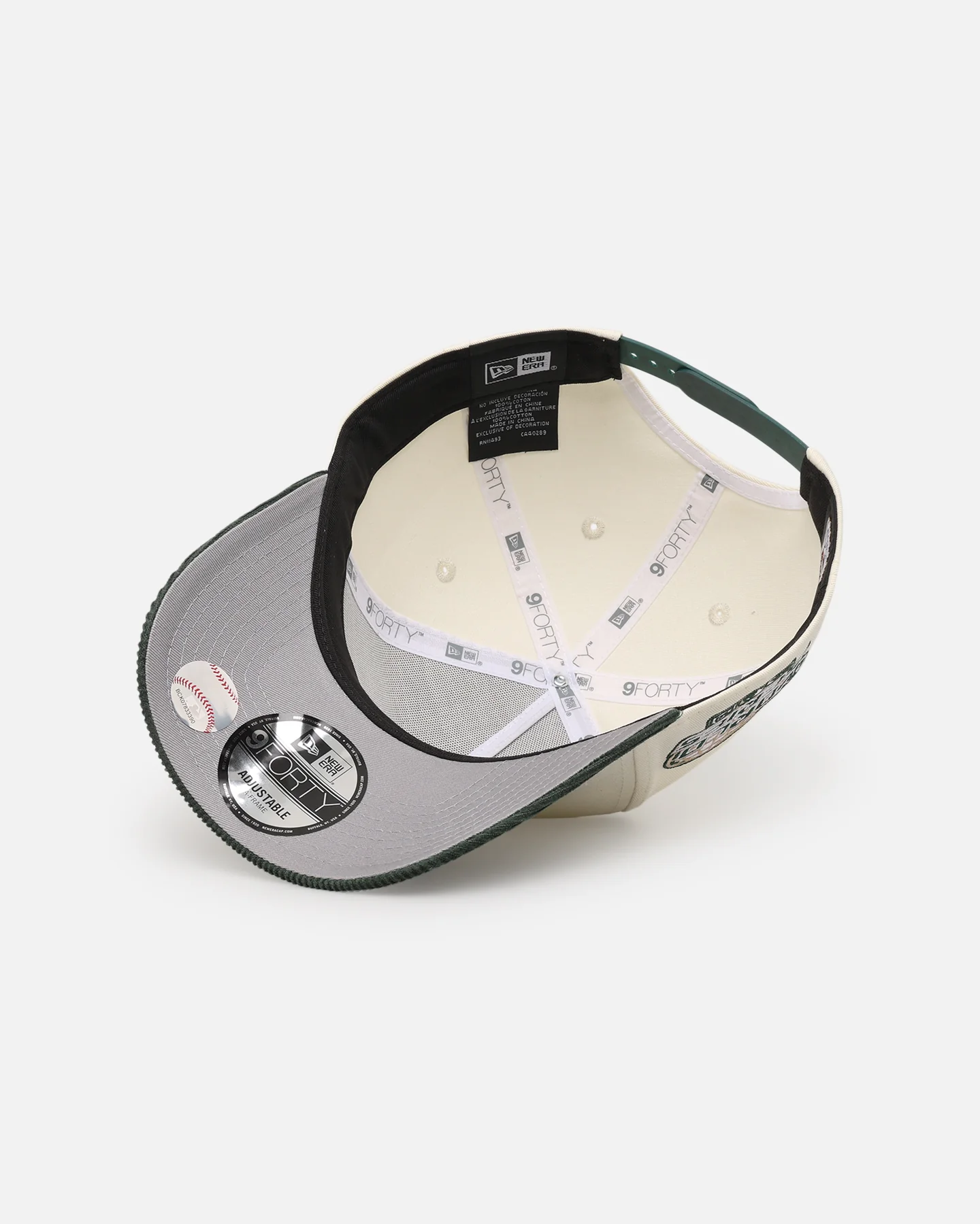 New Era Boston Red Sox 'Chrome White Green' Corduroy Visor 9FORTY A-Frame Snapback Chrome - Image 6