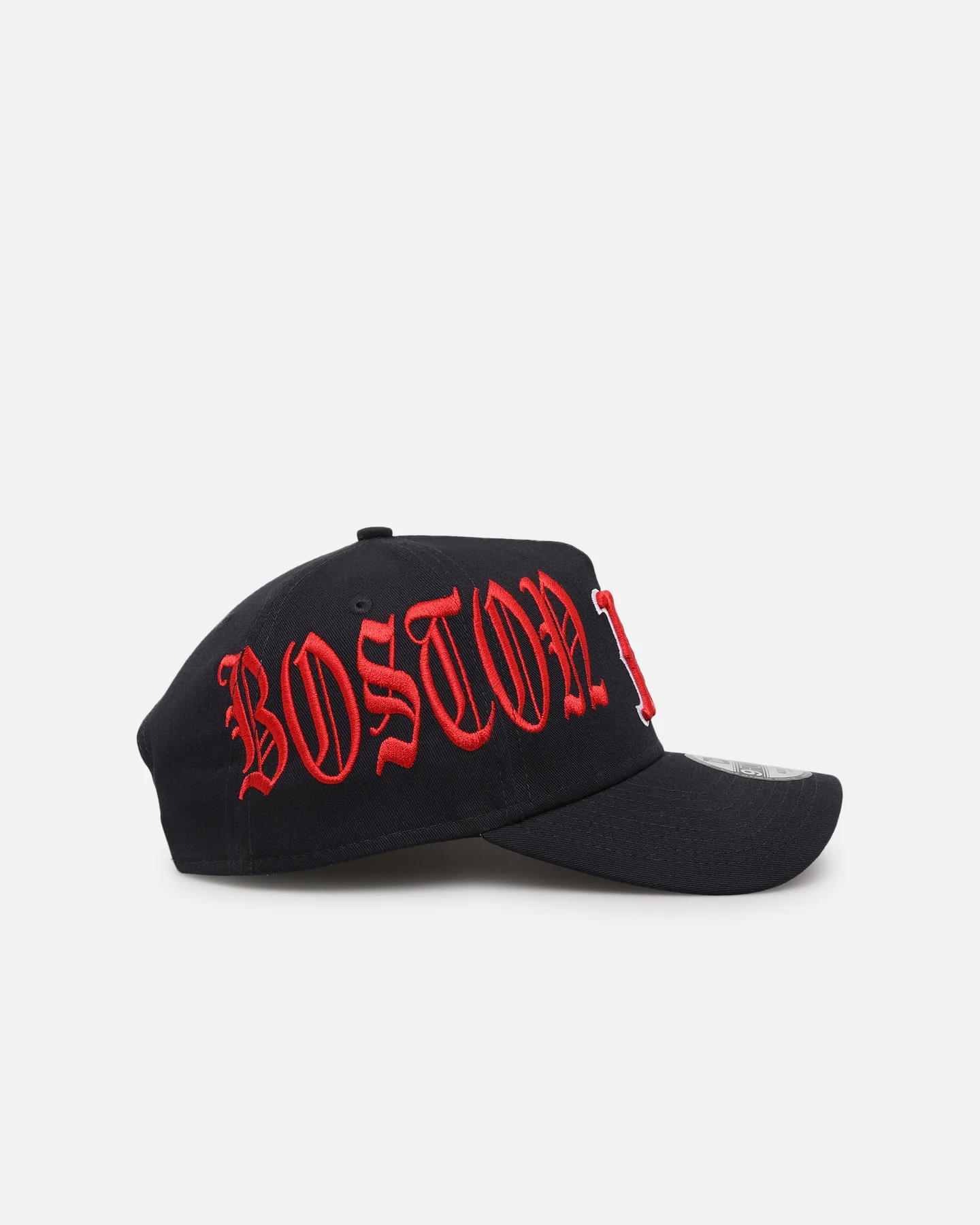 New Era Boston Red Sox 'Gothic Script' 9FORTY A-Frame Snapback Scarlet/Navy - Image 3
