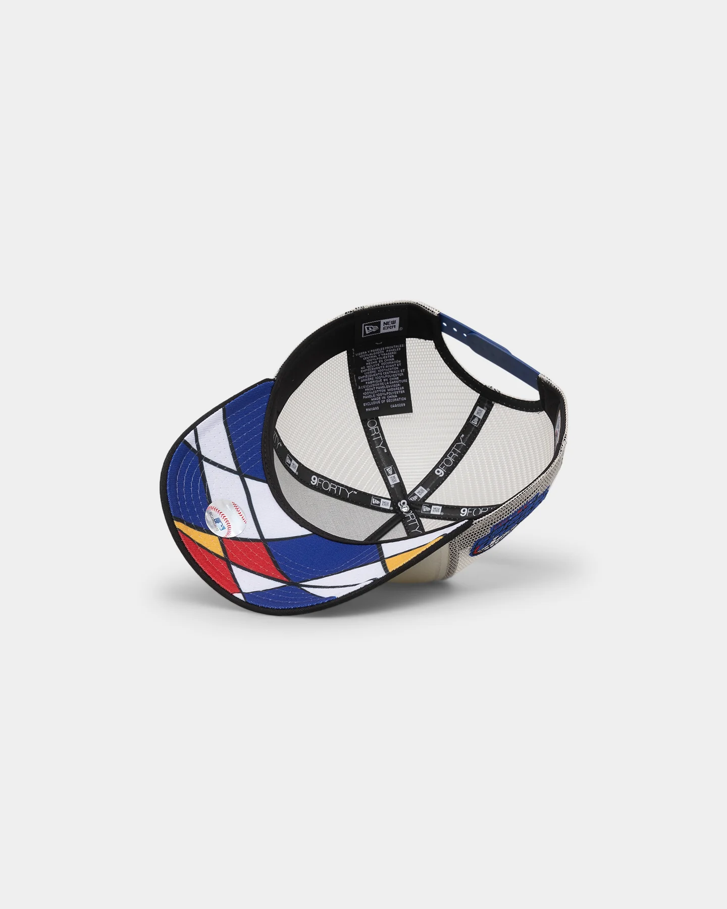 New Era Boston Red Sox 'Retro Mosaic' 9FORTY A-Frame Trucker Snapback White/Black - Image 6