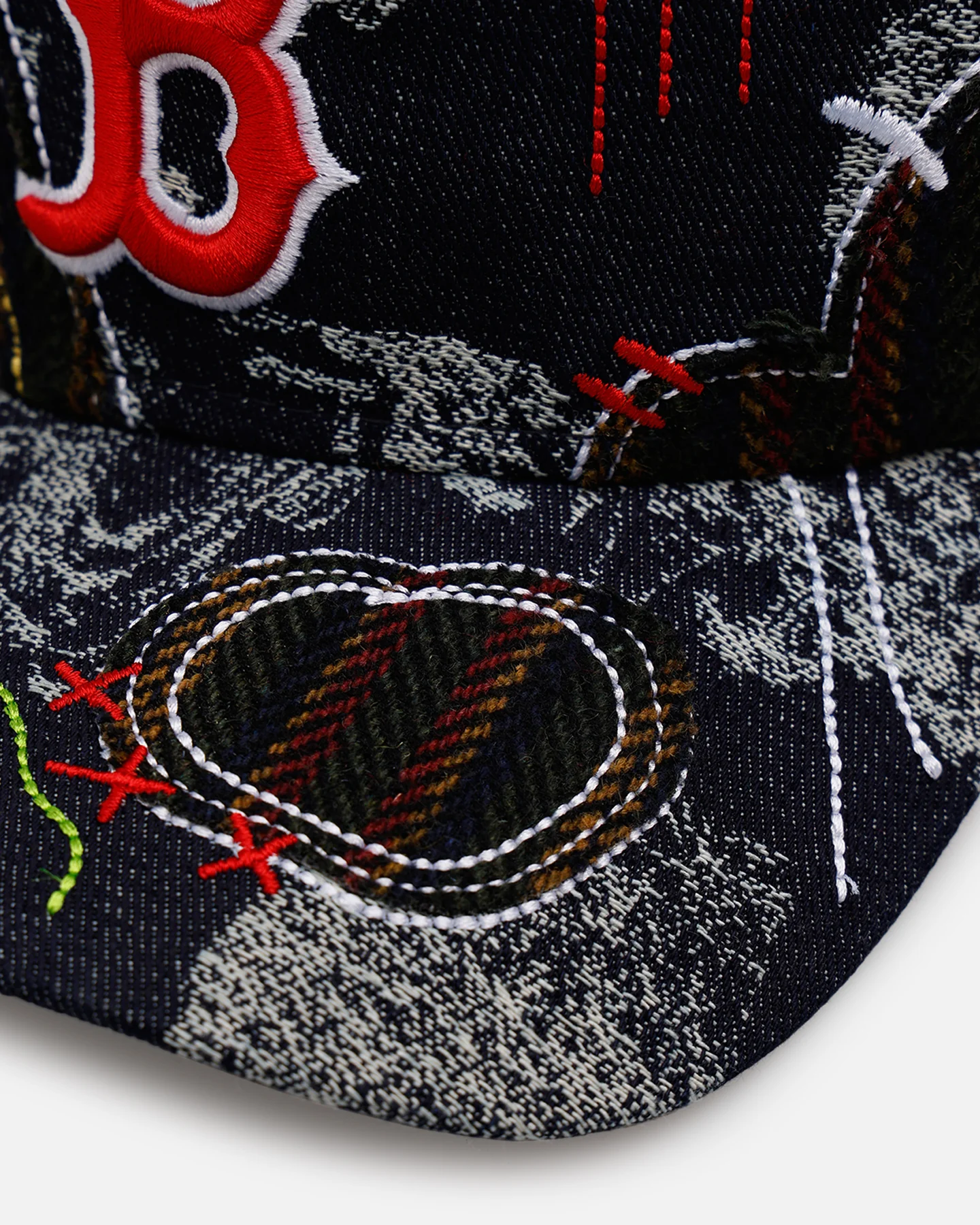 New Era Boston Red Sox 'Running Stitch' 9FORTY A-Frame Snapback Multi - Image 2
