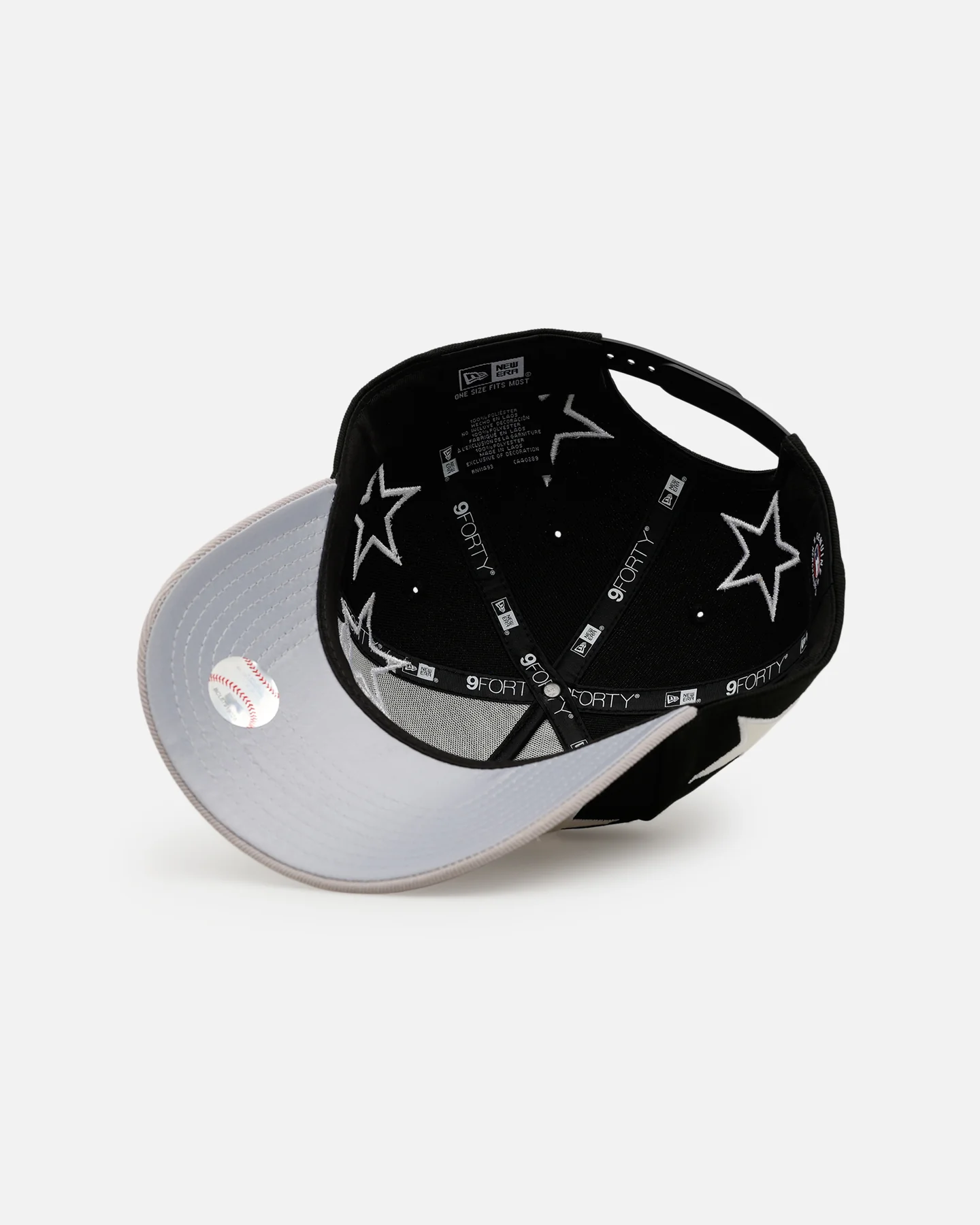 New Era Boston Red Sox 'Stars' 9FORTY A-Frame Snapback Black/Grey - Image 6
