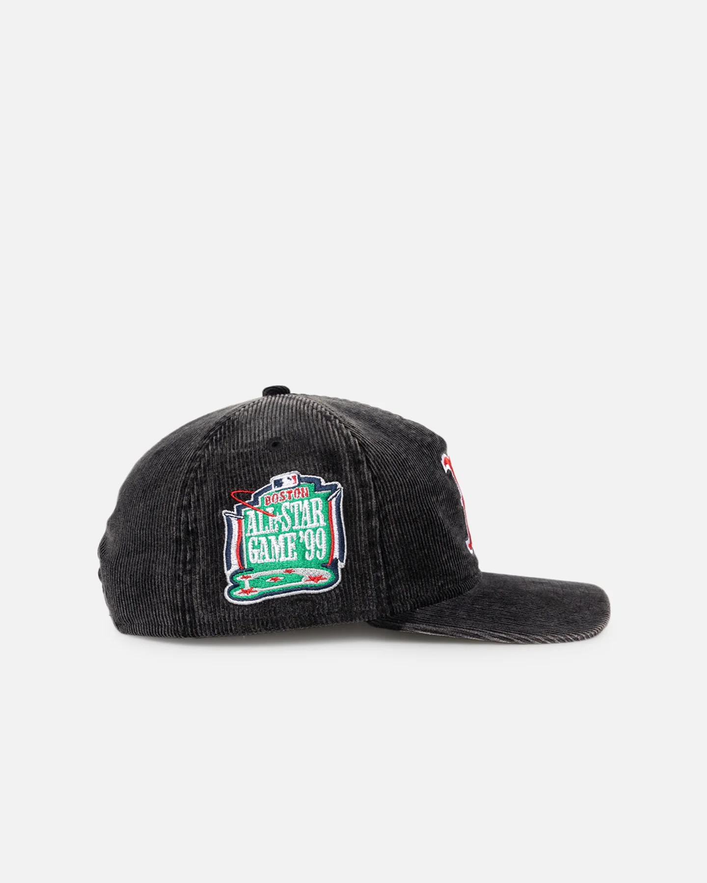 New Era Boston Red Sox 'Washed Corduroy Golfer' Pre-Curved Golfer Snapback Washed Black - Image 3