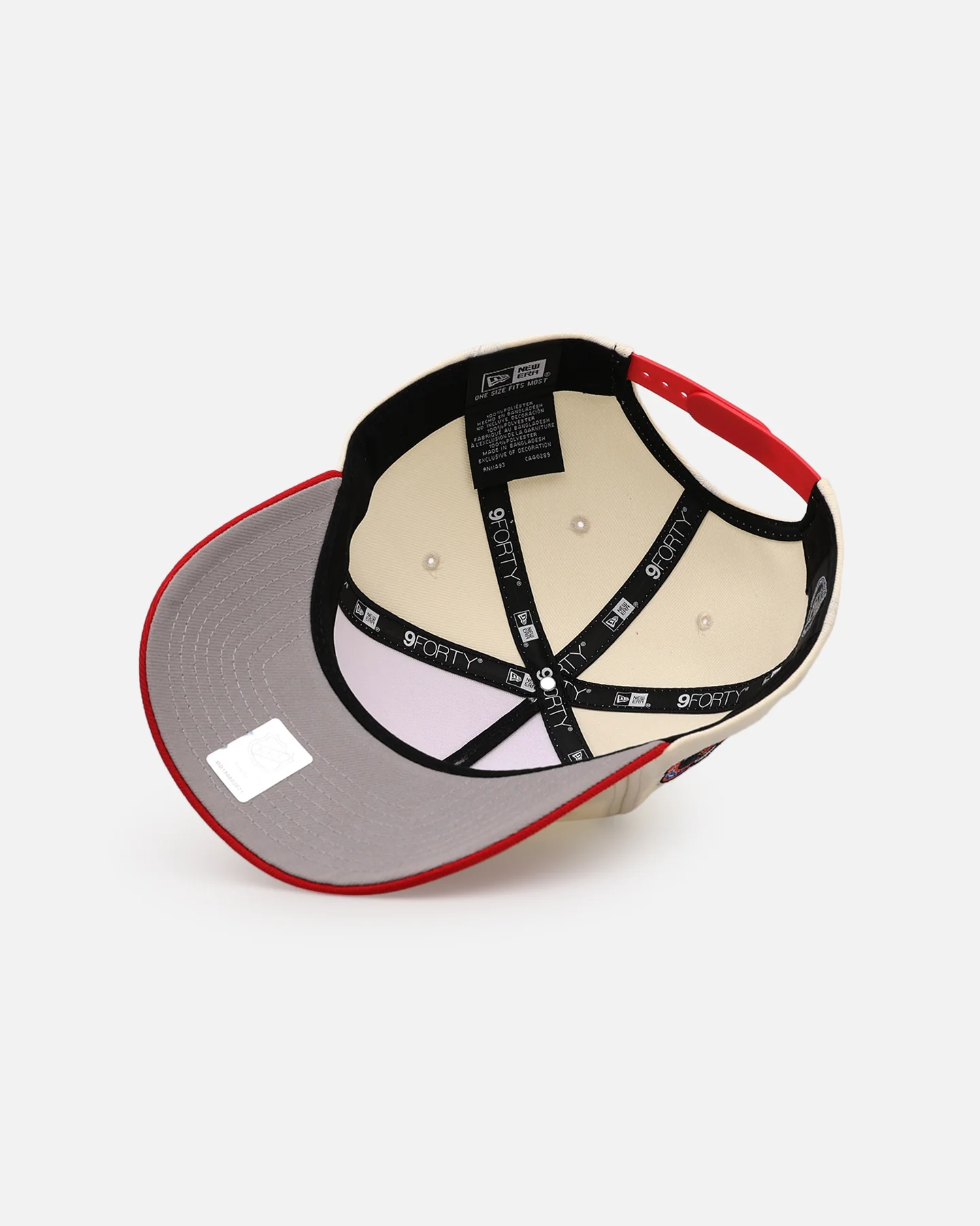 New Era Calgary Flames 'Team Color Visor' 9FORTY A-Frame Snapback Chrome/Official Team Color - Image 6