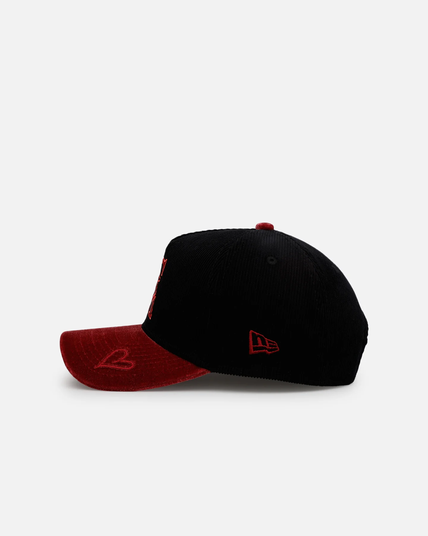 New Era California Angels 'Velvet Cord Certified Lover' 9FORTY A-Frame Premium Corduroy Snapback Black - Image 5