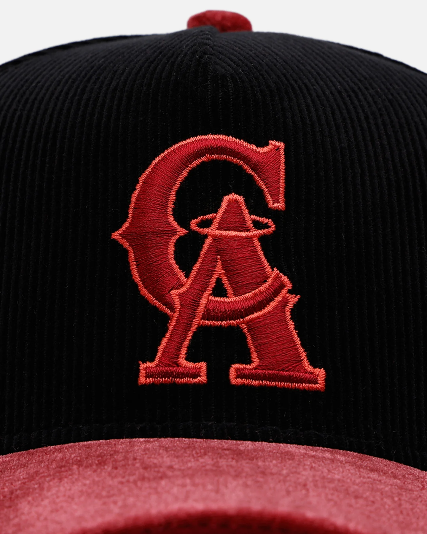 New Era California Angels 'Velvet Cord Certified Lover' 9FORTY A-Frame Premium Corduroy Snapback Black - Image 6