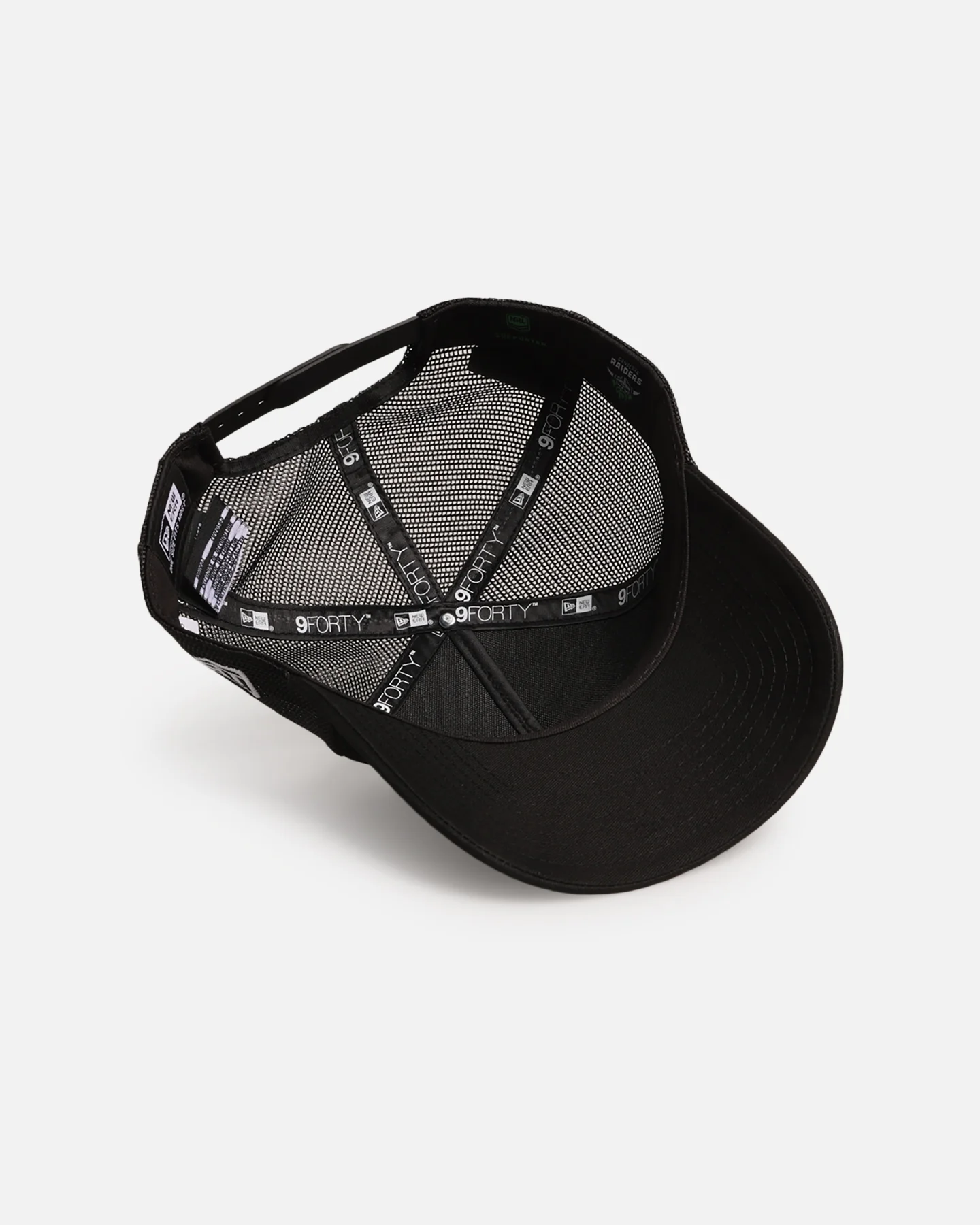 New Era Canberra Raiders 'NRL Mesh Crown' 9FORTY A-Frame Trucker Snapback Black - Image 6