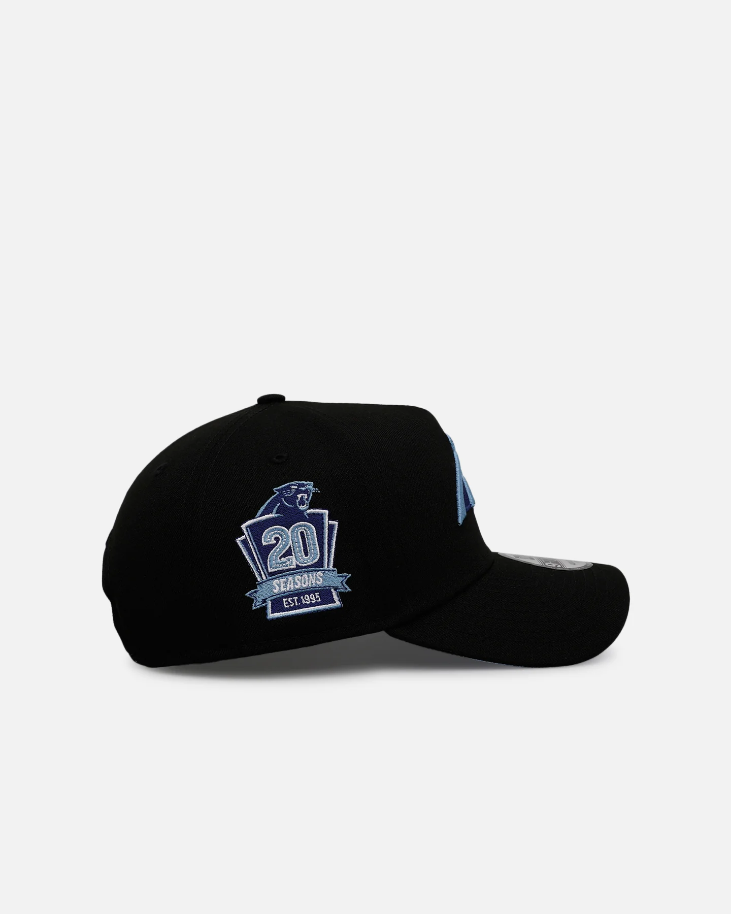 New Era Carolina Panthers 'Black And Sky Blue' 9FORTY A-Frame Snapback Black/Sky Blue - Image 3