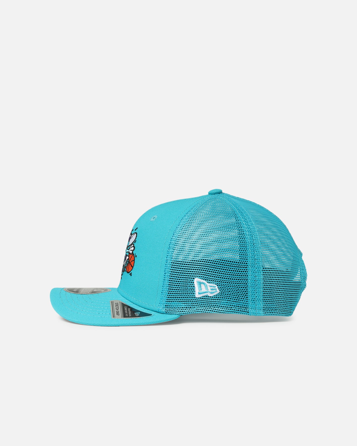 New Era Charlotte Hornets 'HWC' 9SEVENTY Trucker Stretch Snapback Turquoise - Image 4