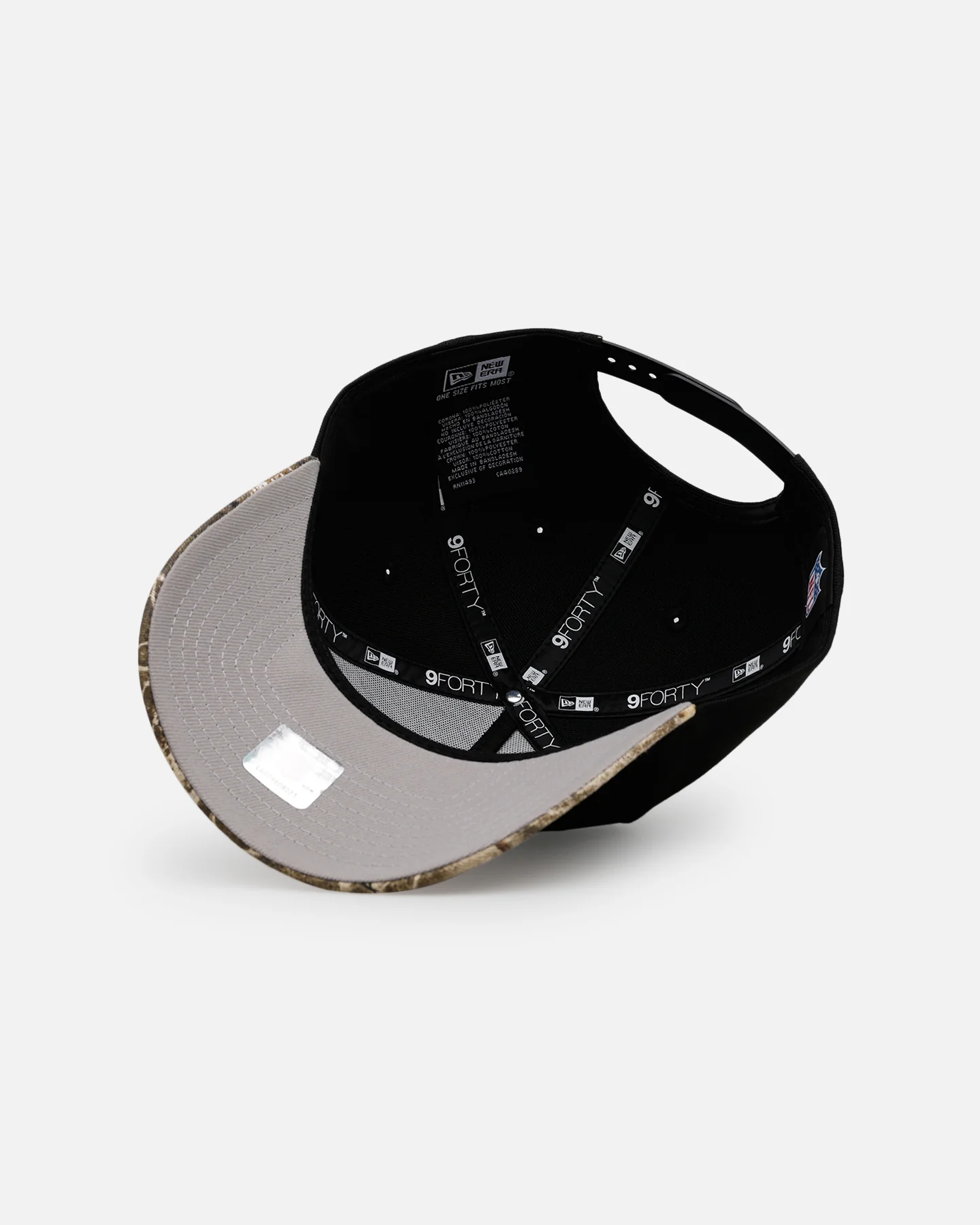 New Era Chicago Bears 'Black Crown Realtree Visor' 9FORTY A-Frame Snapback Realtree Edge/Black - Image 6