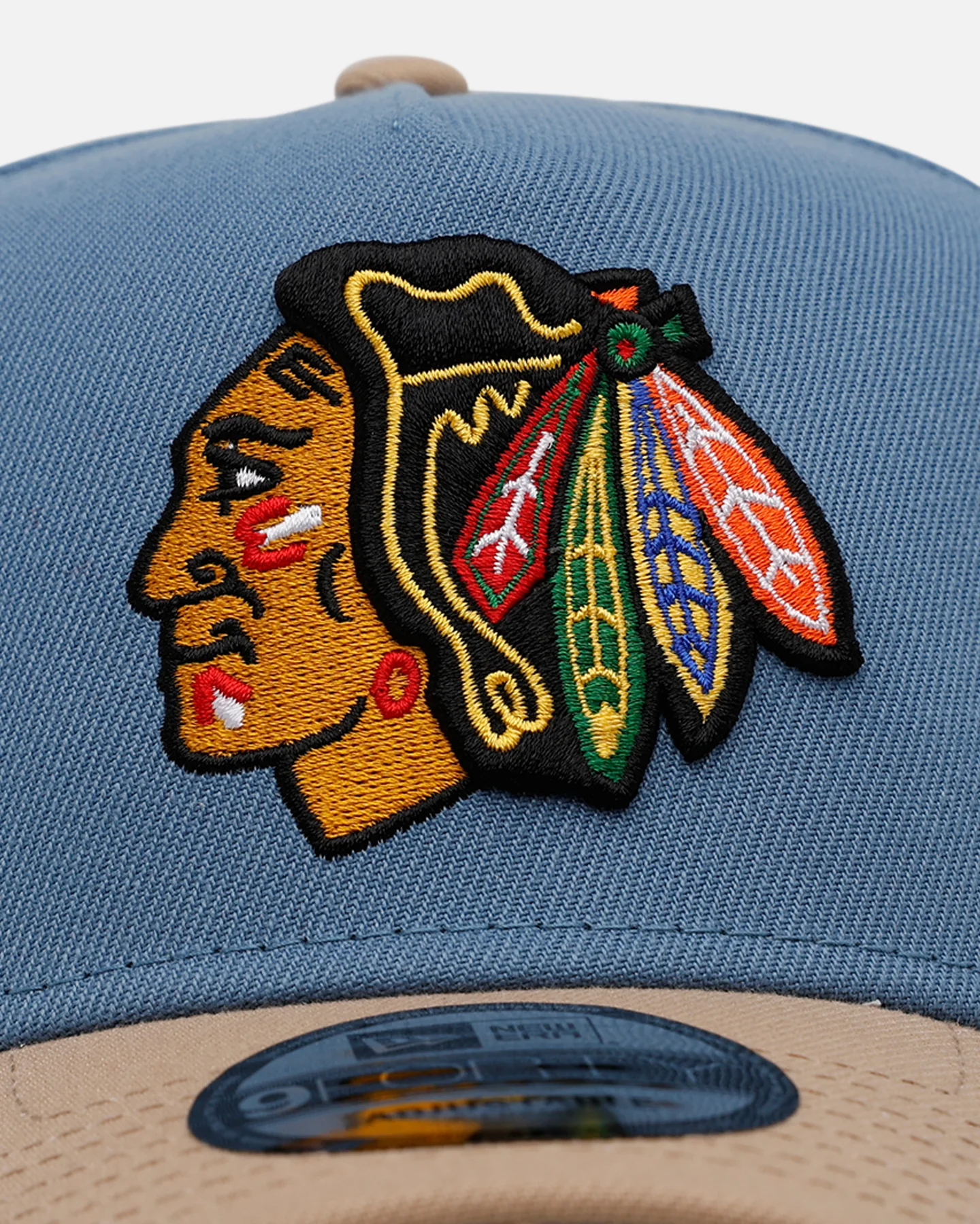 New Era Chicago Blackhawks 'Easy Breezy' 9FORTY A-Frame Snapback Blue/Tan - Image 5