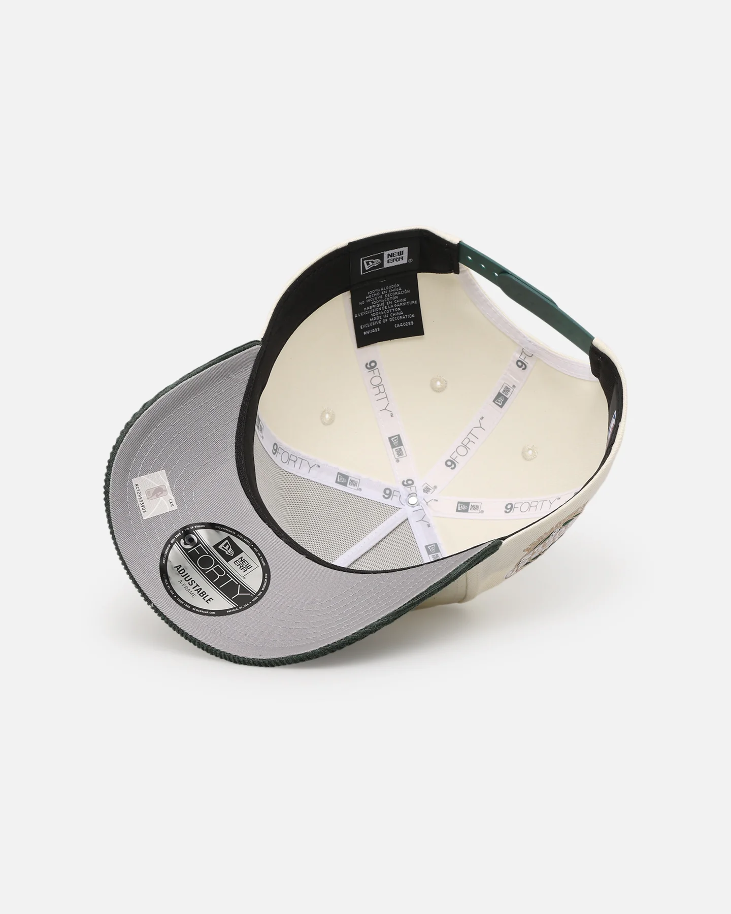 New Era Chicago Bulls 'Chrome White Green' Corduroy Visor 9FORTY A-Frame Snapback Chrome - Image 6