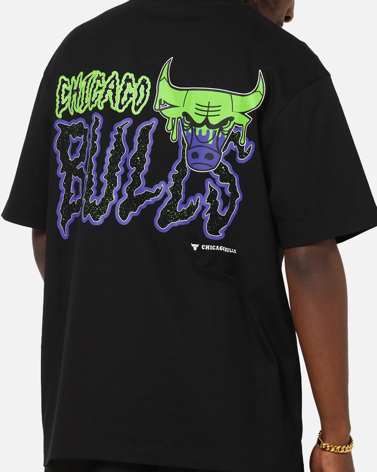 New Era Chicago Bulls Drip T-Shirt Black - Image 7