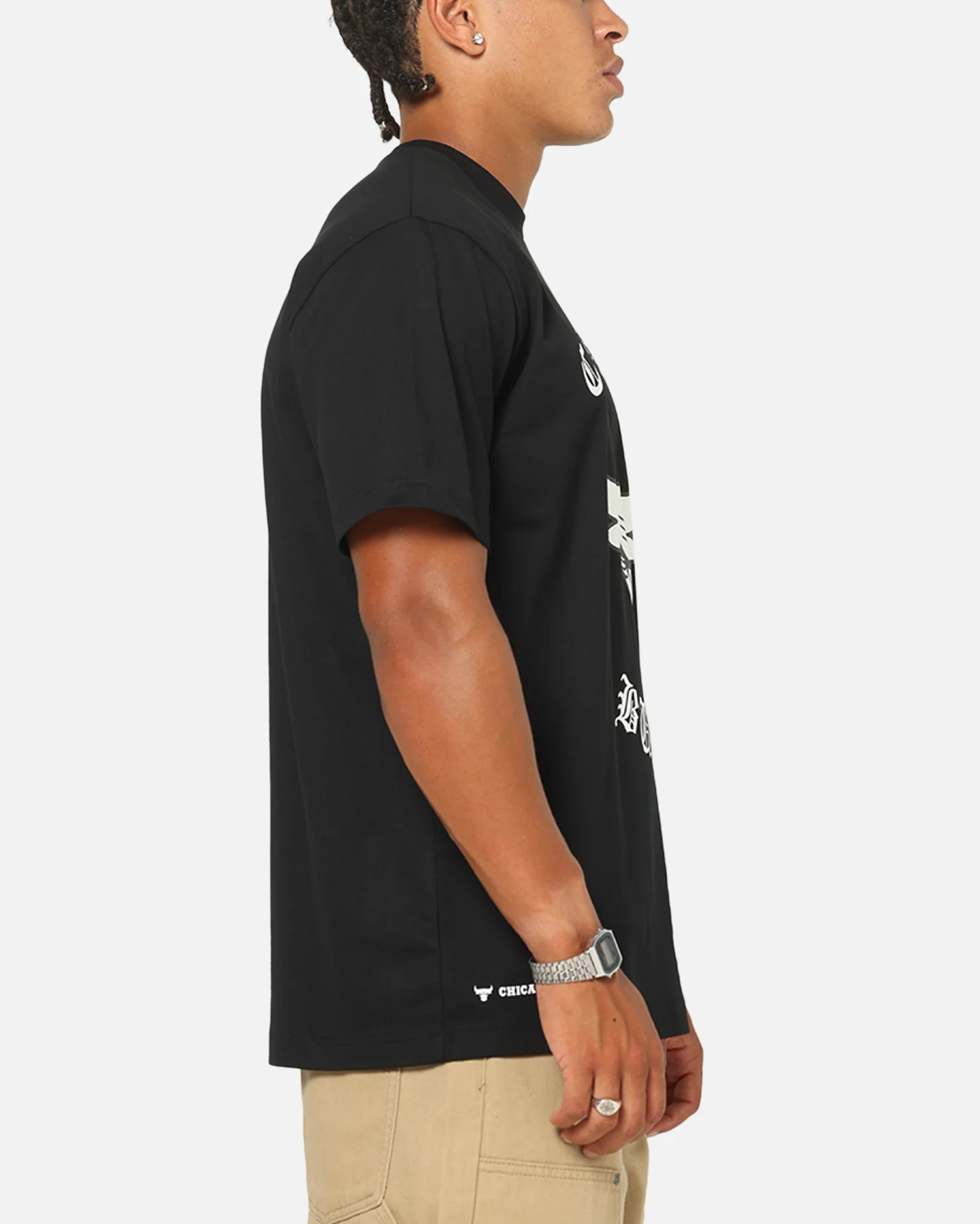New Era Chicago Bulls Gothic Oversized T-Shirt Black - Image 4