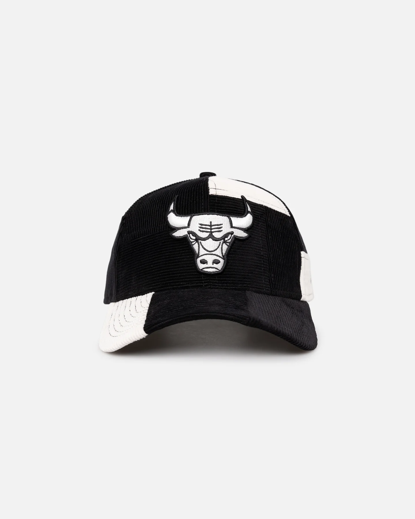 New Era Chicago Bulls 'Patchwork Corduroy' 9FORTY A-Frame Snapback Black/Cream