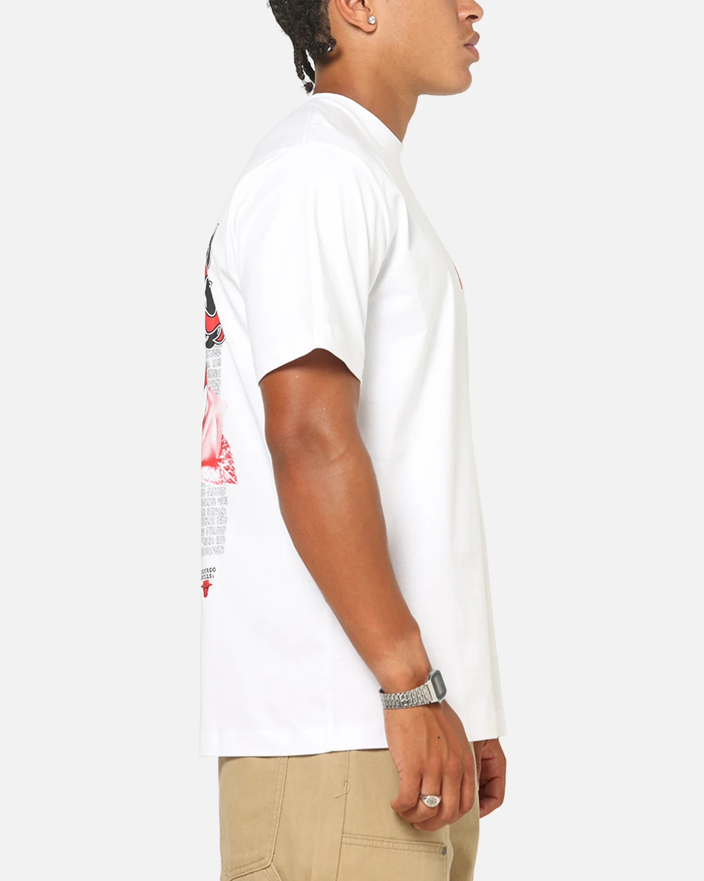 New Era Chicago Bulls Rose Oversized T-Shirt White - Image 5