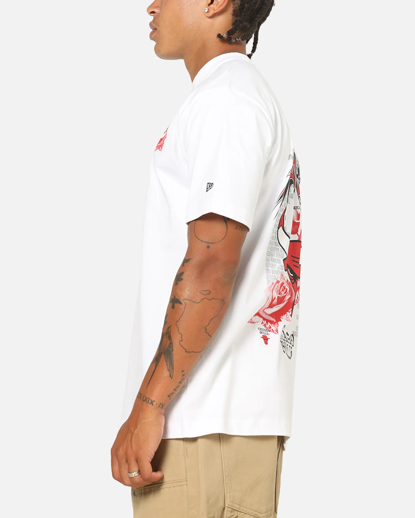 New Era Chicago Bulls Rose Oversized T-Shirt White - Image 6