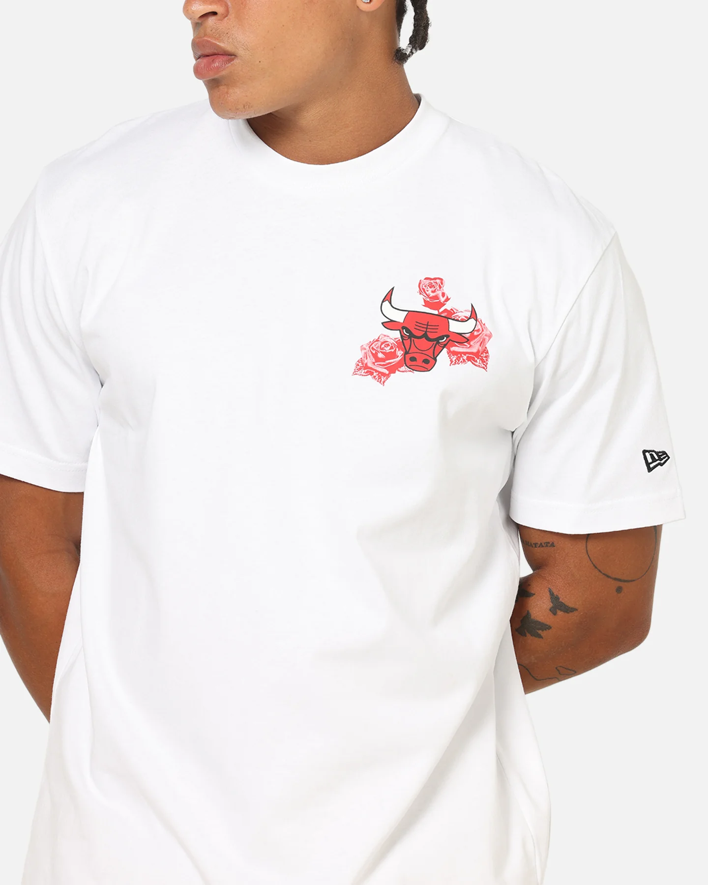 New Era Chicago Bulls Rose Oversized T-Shirt White - Image 7