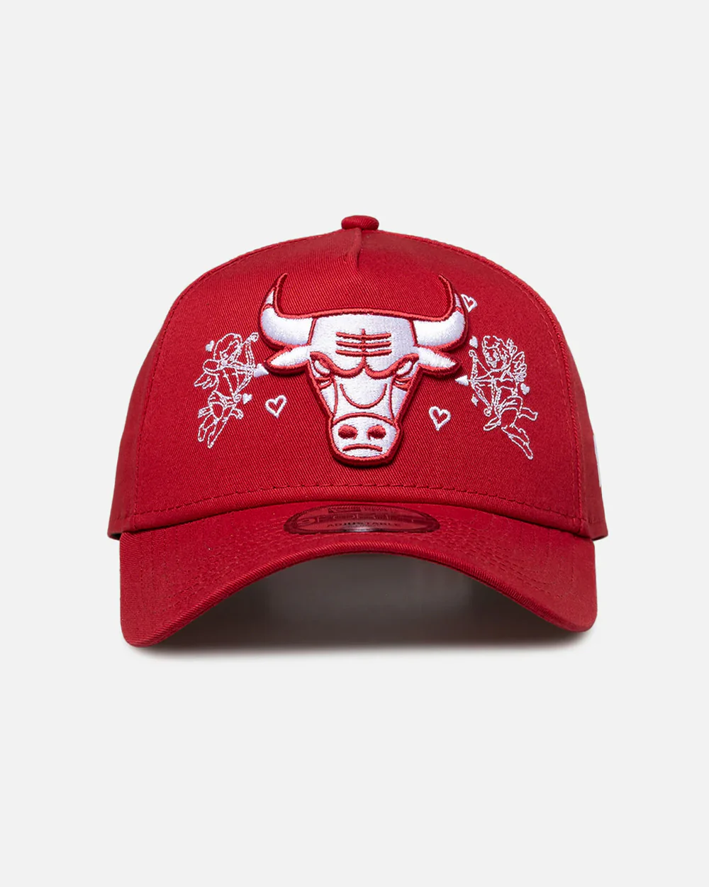 New Era Chicago Bulls 'Valentines Day' 9FORTY A-Frame Snapback Dark Red