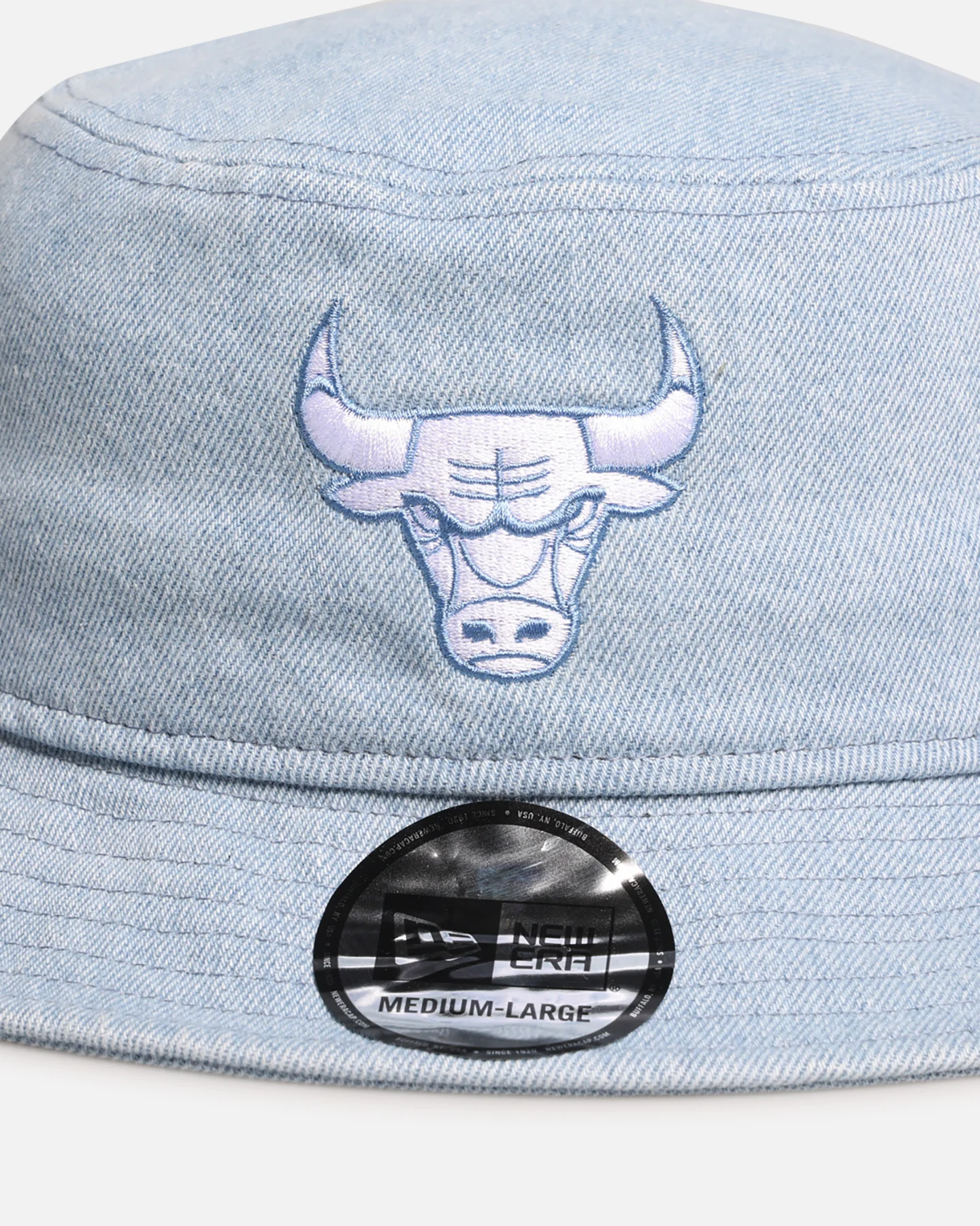 New Era Chicago Bulls 'Washed Denim' Bucket Hat Blue Washed Denim - Image 5