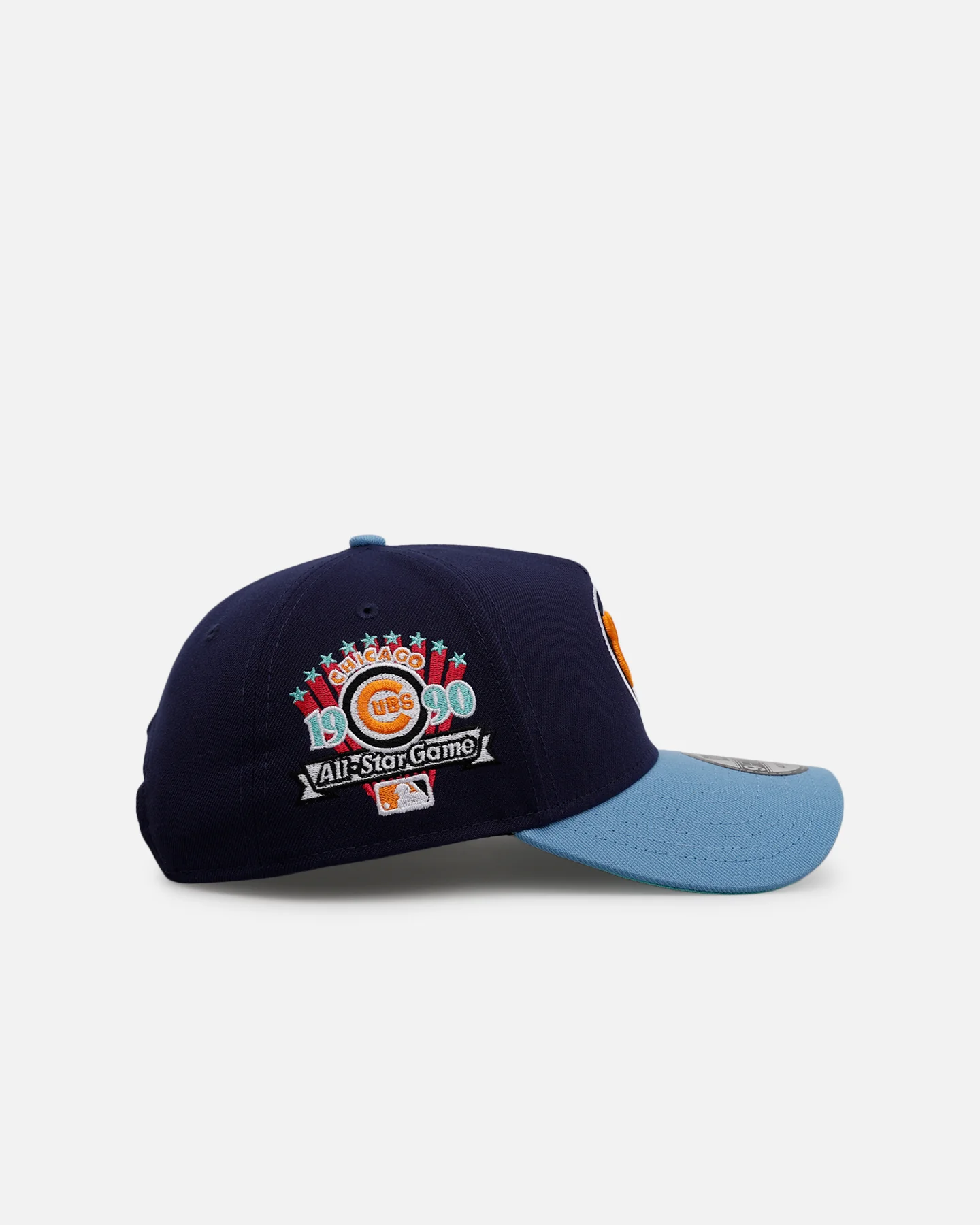 New Era Chicago Cubs 'Coral' 9FORTY A-Frame Snapback Navy/Sky - Image 3