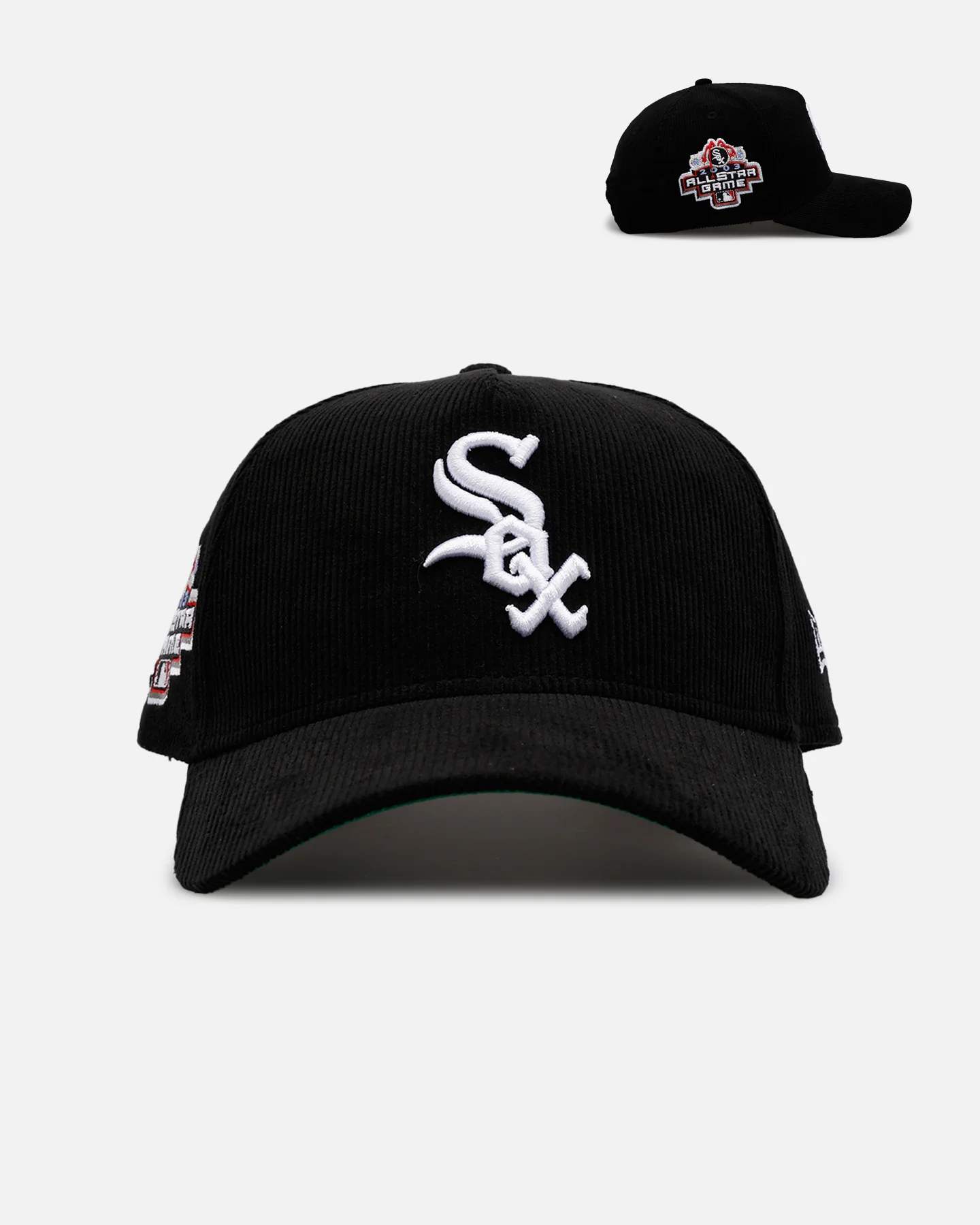 New Era Chicago White Sox 'Black Cord' 9FORTY A-Frame Corduroy Snapback Black
