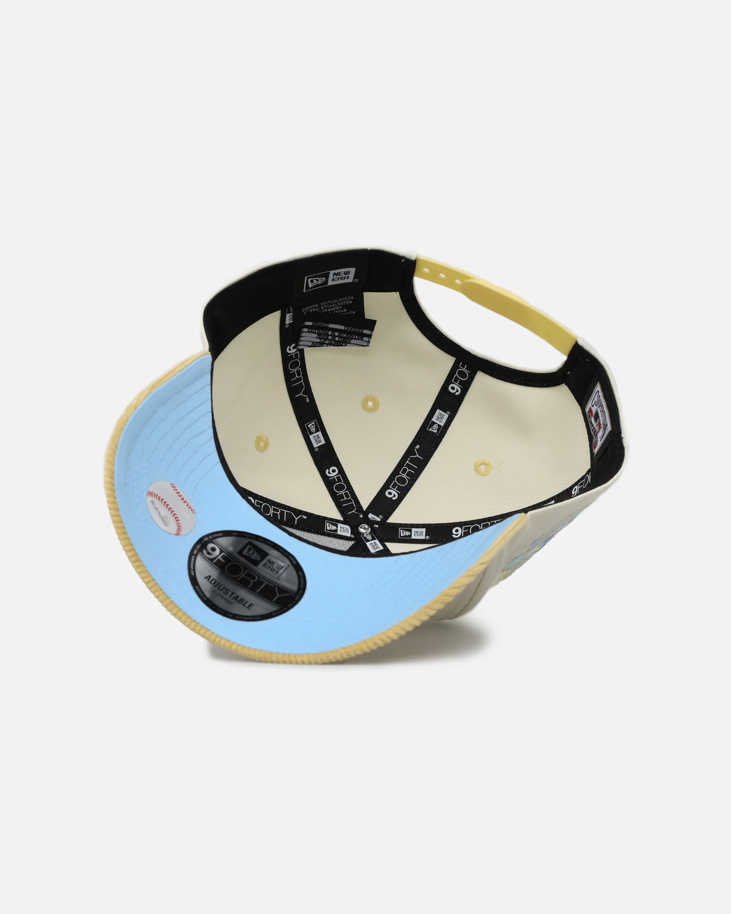 New Era Chicago White Sox 'Easter Corduroy' 9FORTY A-Frame Snapback White/Yellow - Image 7