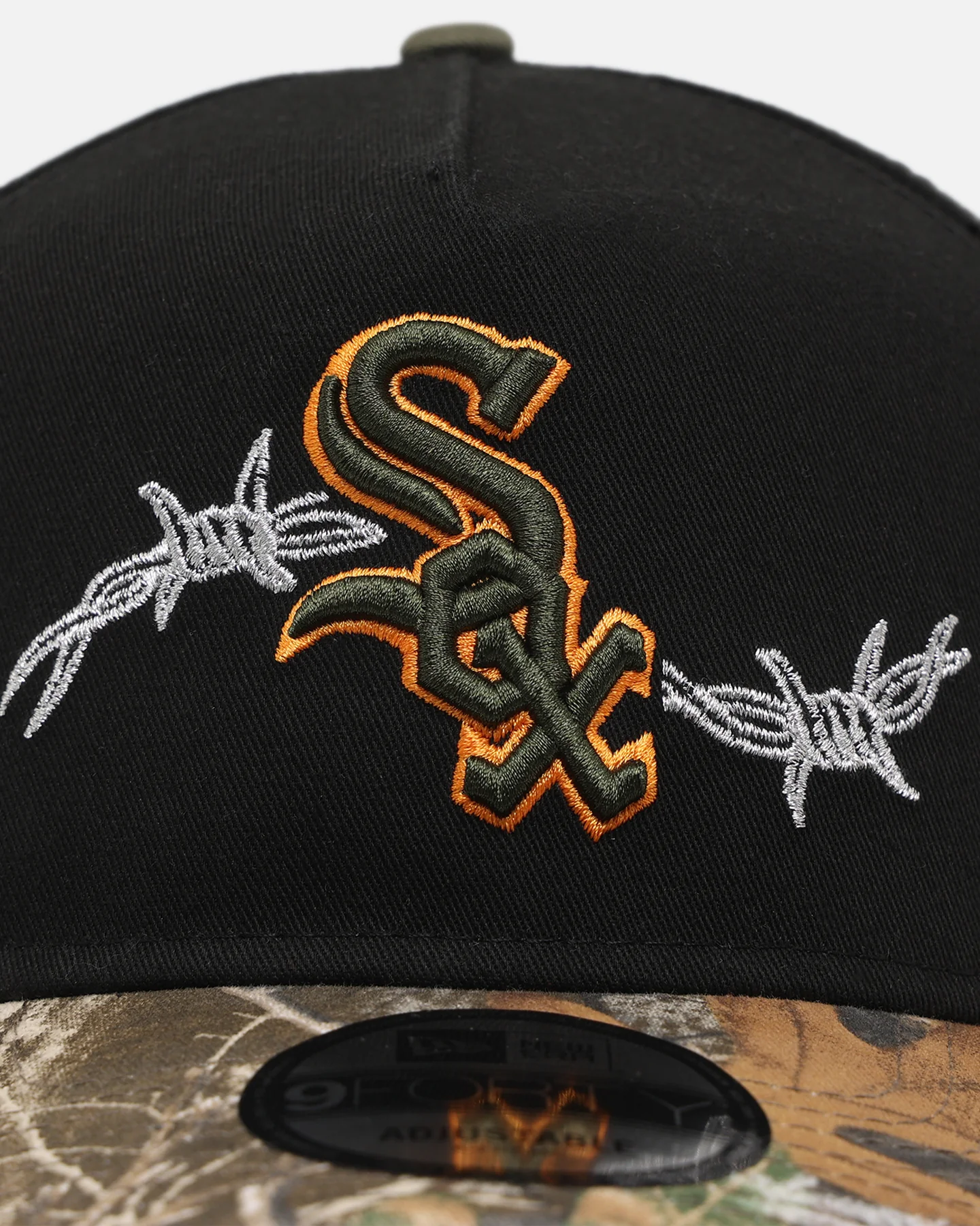 New Era Chicago White Sox 'Realtree Grit 2.0' 9FORTY A-Frame Snapback Black/Green/Orange - Image 5