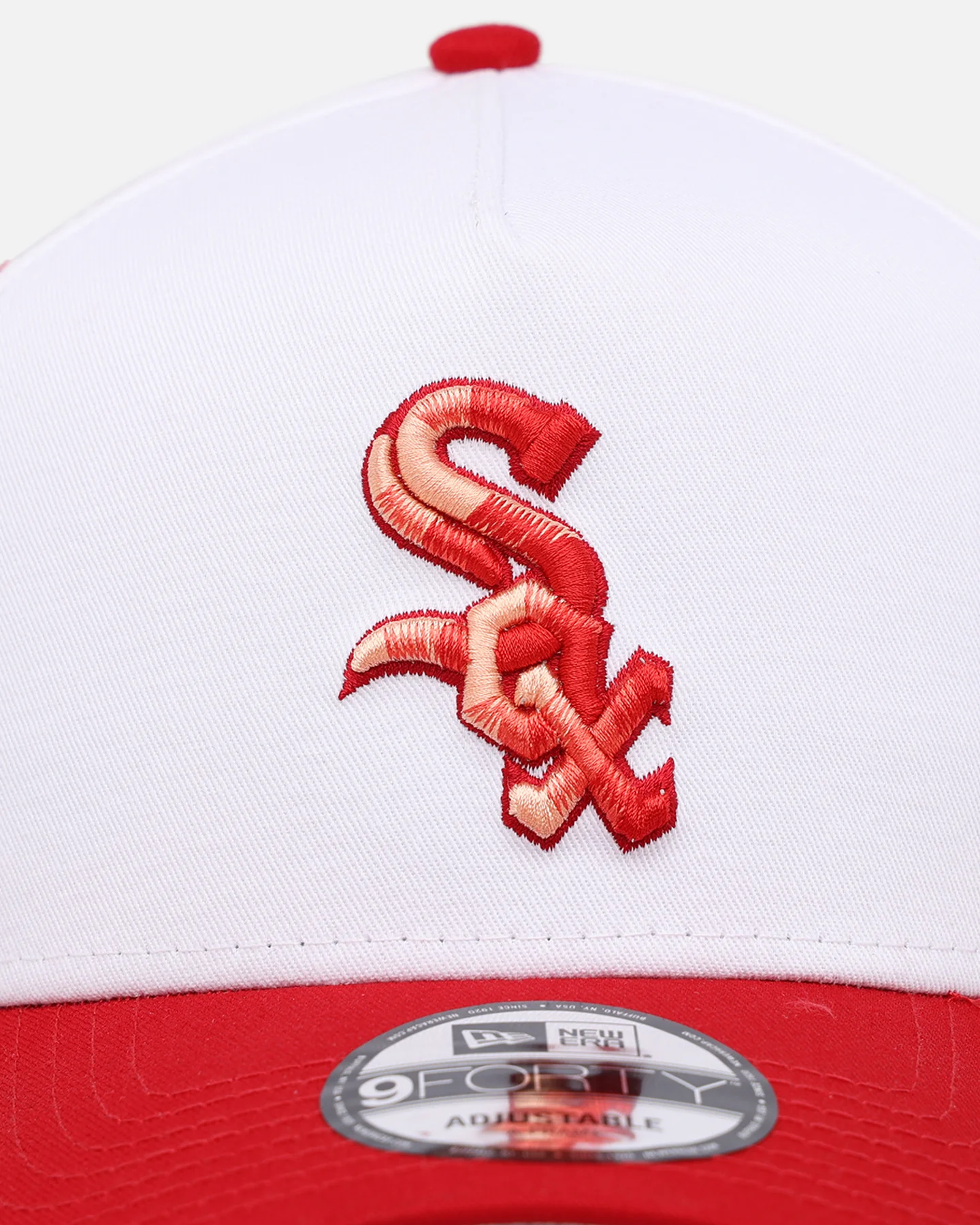 New Era Chicago White Sox 'Satin Blaze' 9FORTY A-Frame Snapback White/Scarlet - Image 5