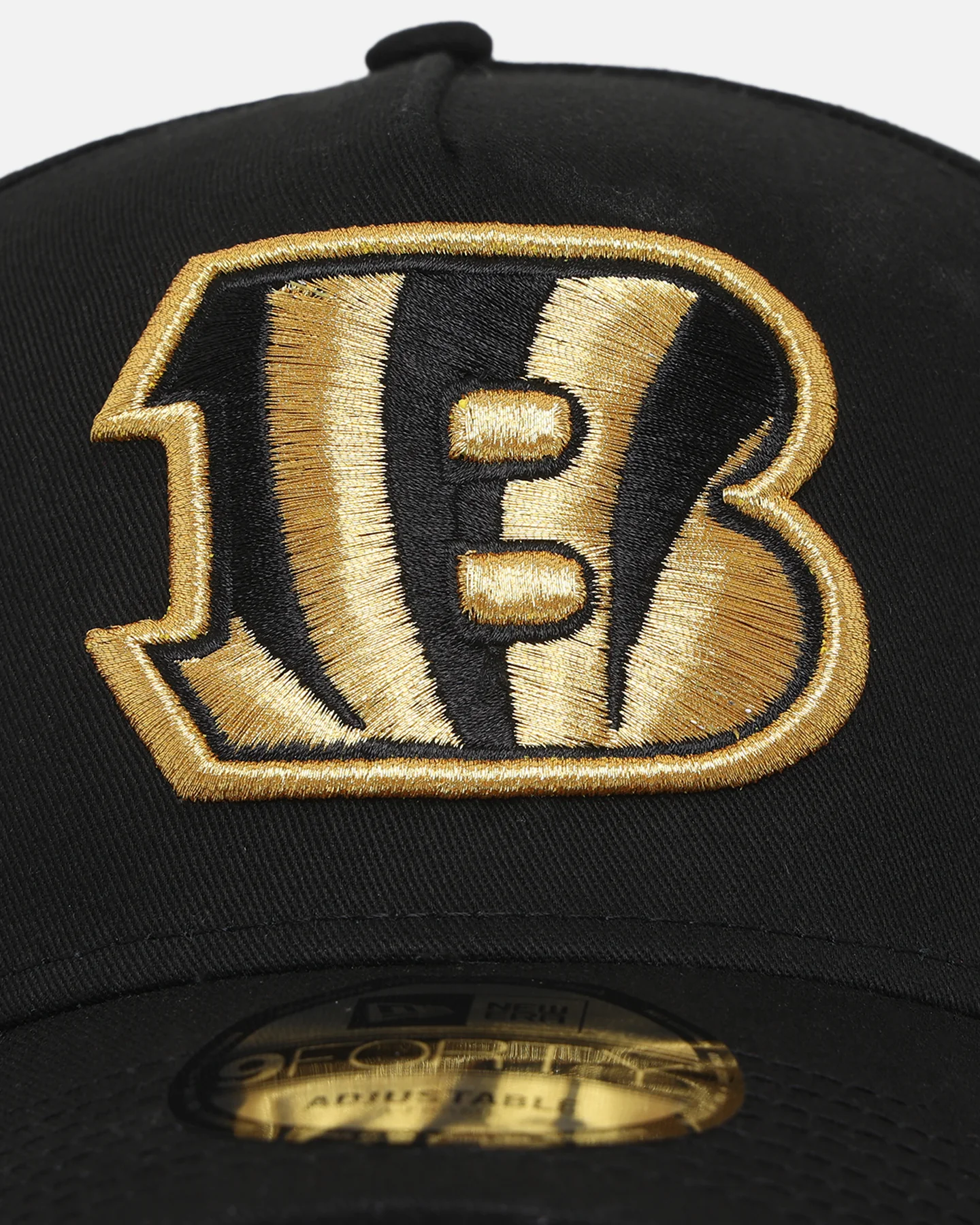 New Era Cincinnati Bengals 'NFL Black & Gold Embroidery' 9FORTY A-Frame Snapback Black/Gold - Image 5