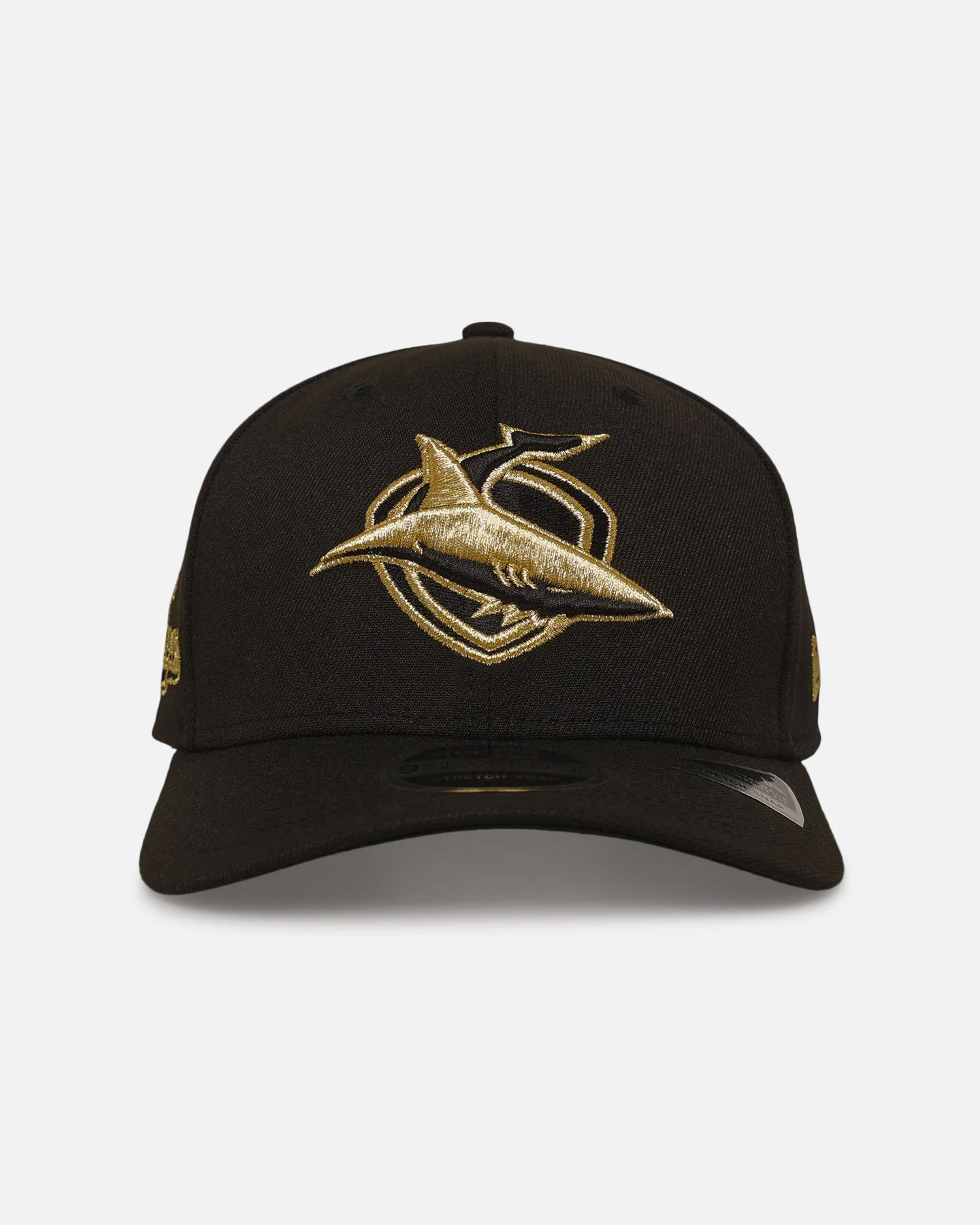 New Era Cronulla Sutherland Sharks '2025 NRL Vegas Round' 9SEVENTY Stretch Snapback Black/Gold