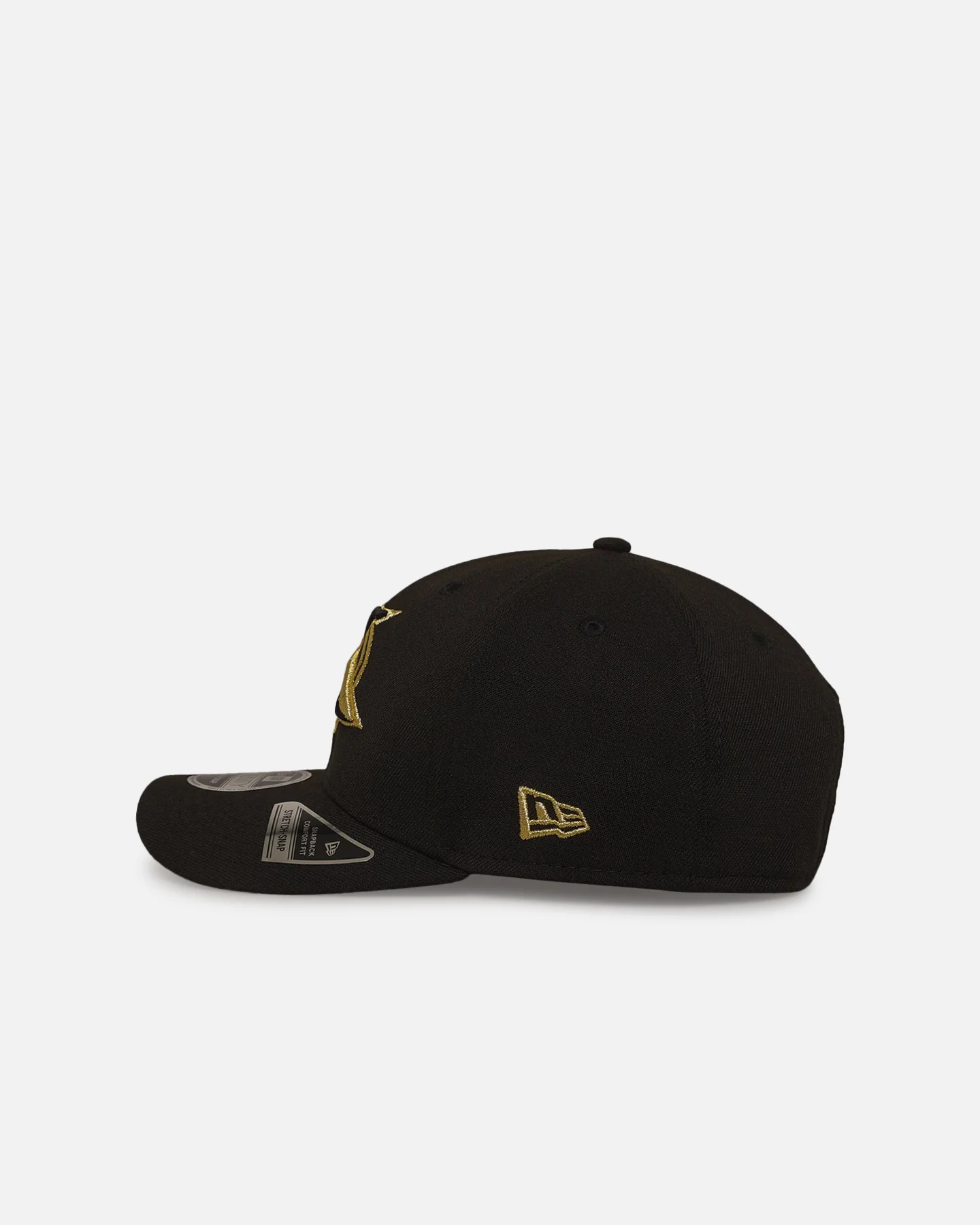New Era Cronulla Sutherland Sharks '2025 NRL Vegas Round' 9SEVENTY Stretch Snapback Black/Gold - Image 4