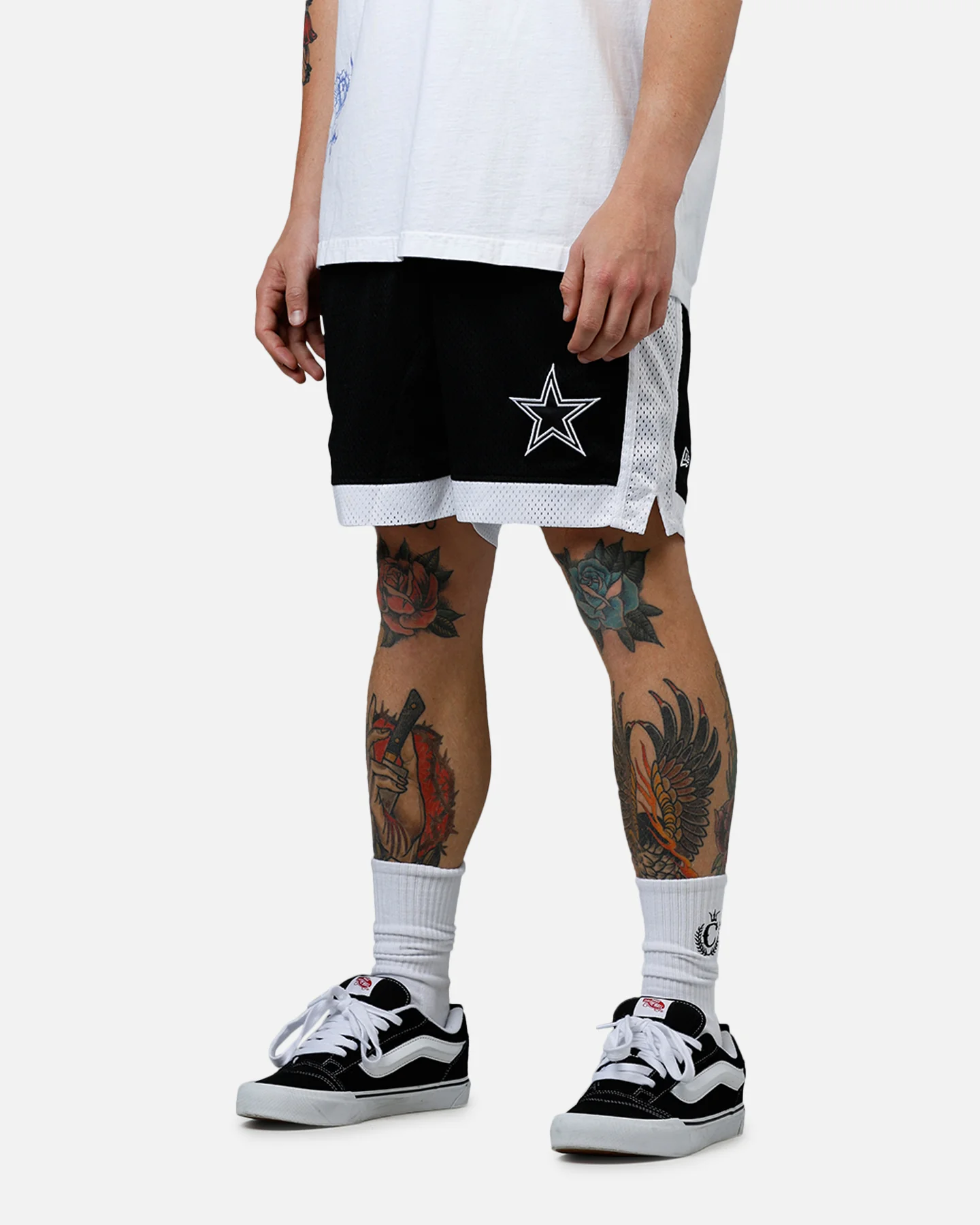 New Era Dallas Cowboys Sport Class Shorts Black/White - Image 4