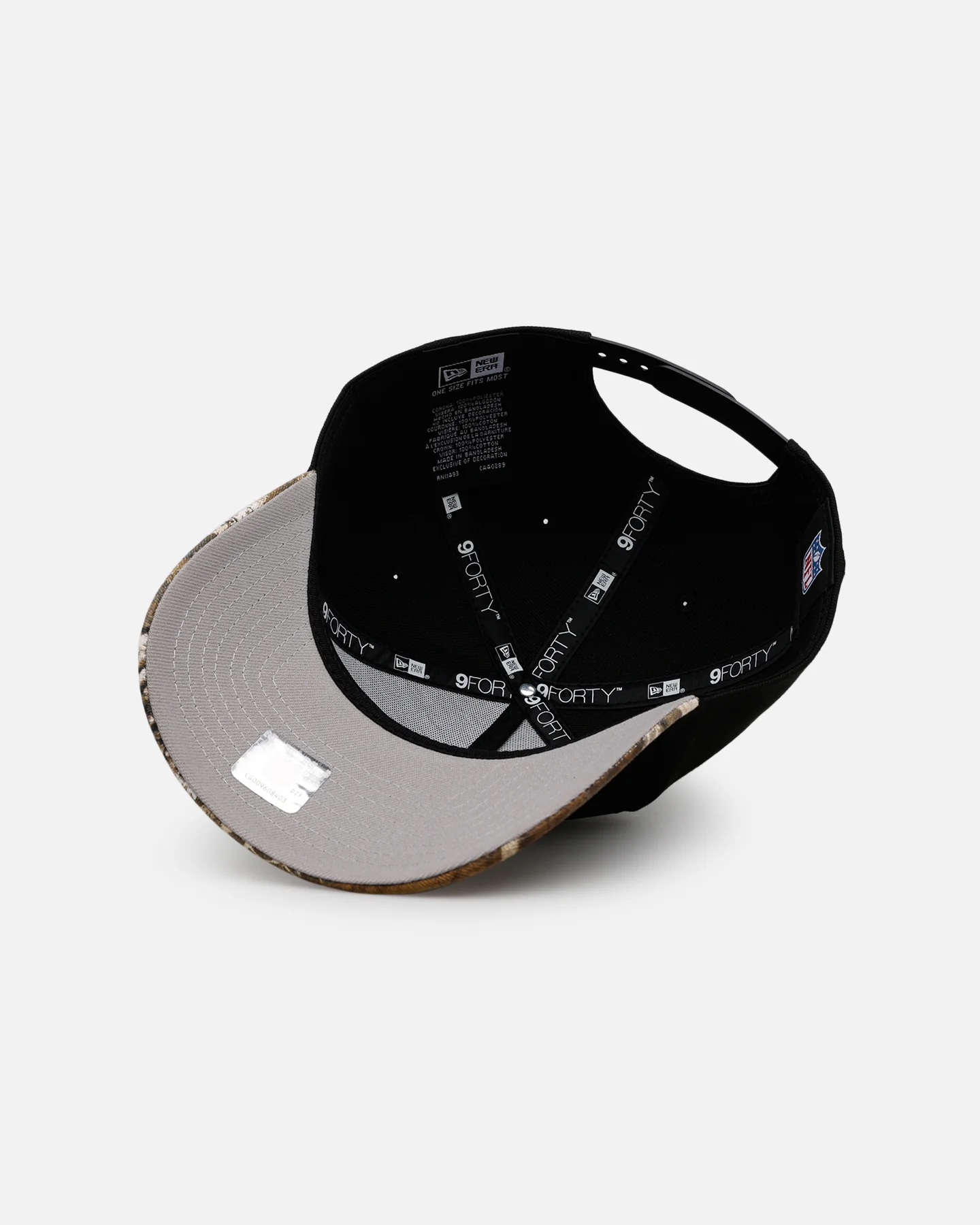 New Era Detroit Lions 'Black Crown Realtree Visor' 9FORTY A-Frame Snapback Realtree Edge/Black - Image 6