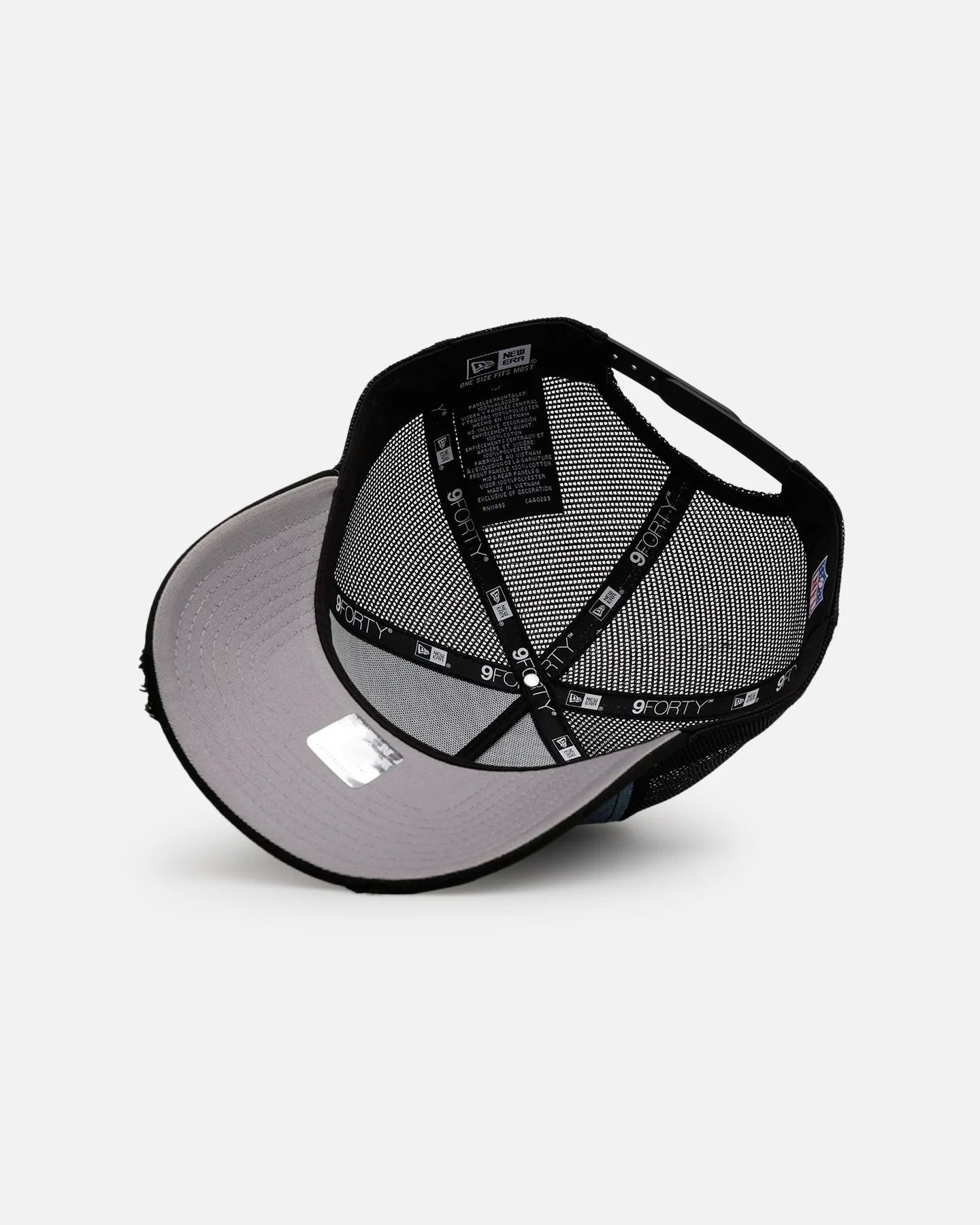New Era Detroit Lions 'Bleach' 9FORTY A-Frame Trucker Snapback Denim - Image 6