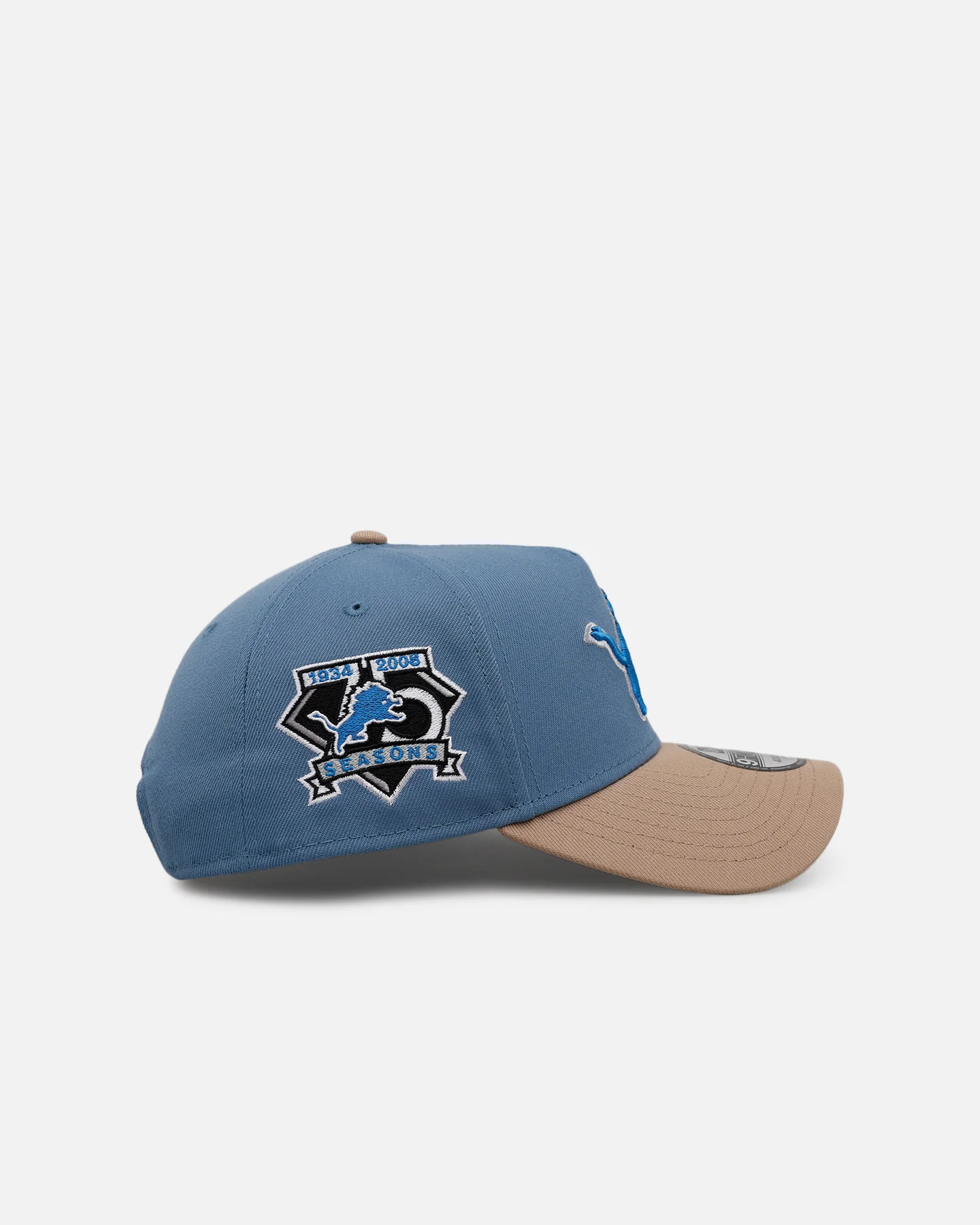 New Era Detroit Lions 'Easy Breezy' 9FORTY A-Frame Snapback Blue/Tan - Image 3