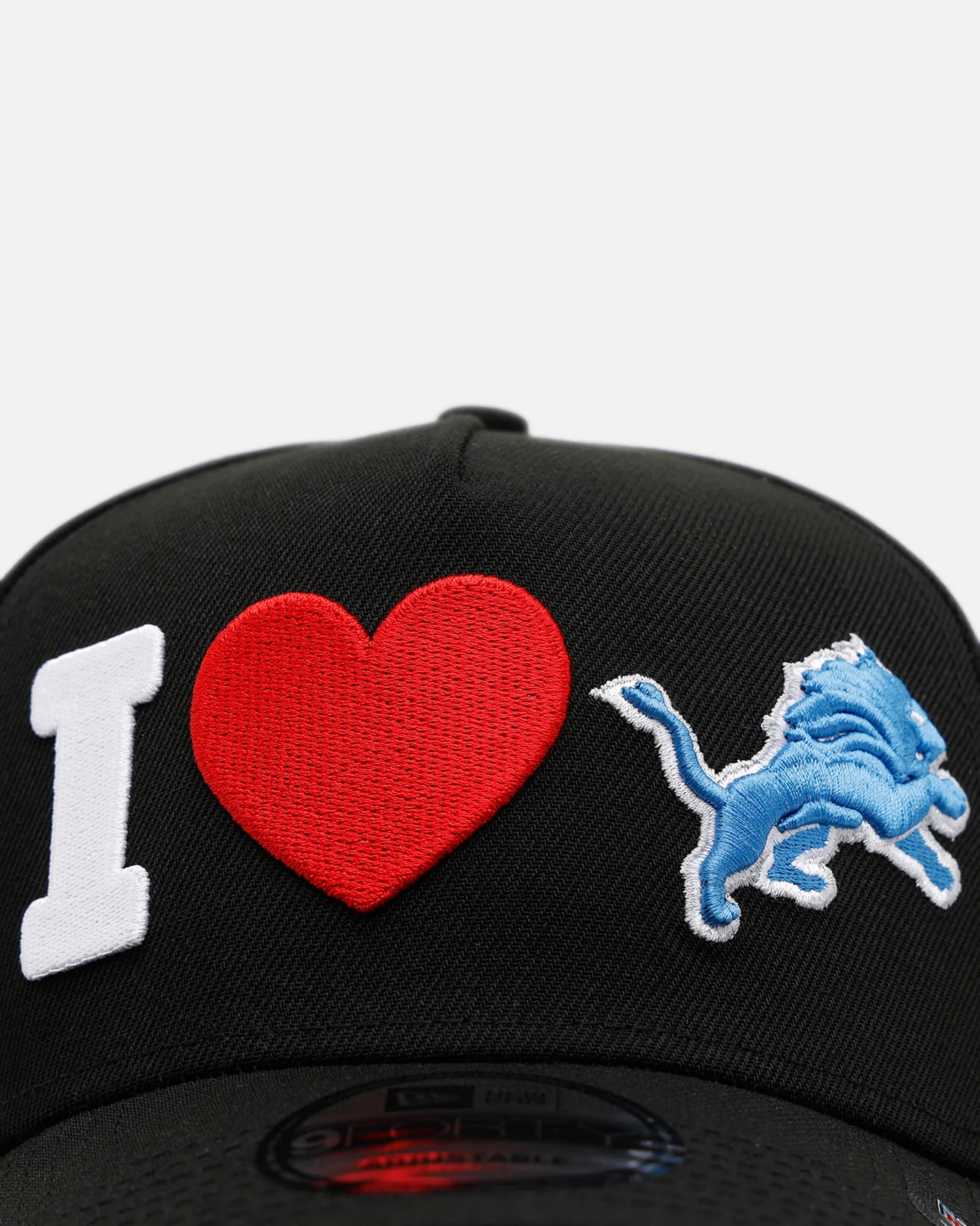 New Era Detroit Lions 'Love' 9FORTY A-Frame Snapback Black - Image 5