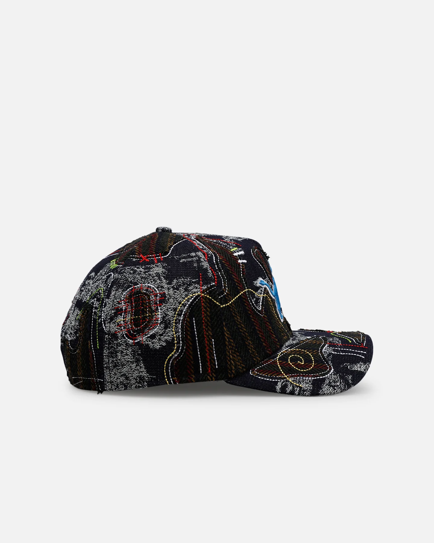 New Era Detroit Lions 'Running Stitch' 9FORTY A-Frame Snapback Multi - Image 4