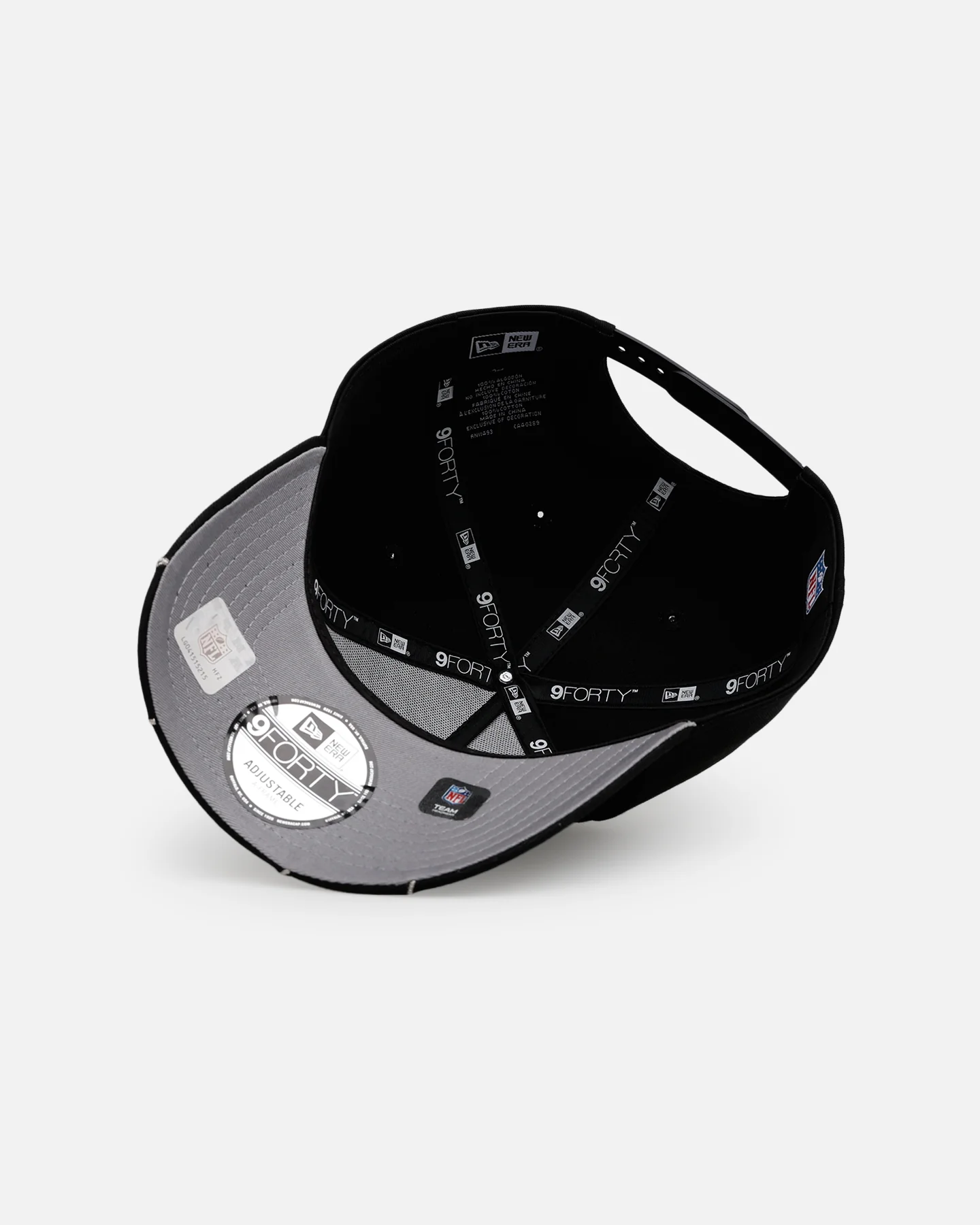 New Era Detroit Lions 'Spider Web Visor' 9FORTY A-Frame Snapback Black - Image 7