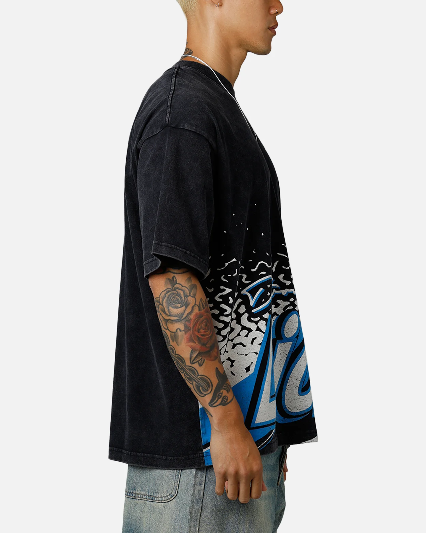 New Era Detroit Lions Sport Class T-Shirt Washed Black - Image 4