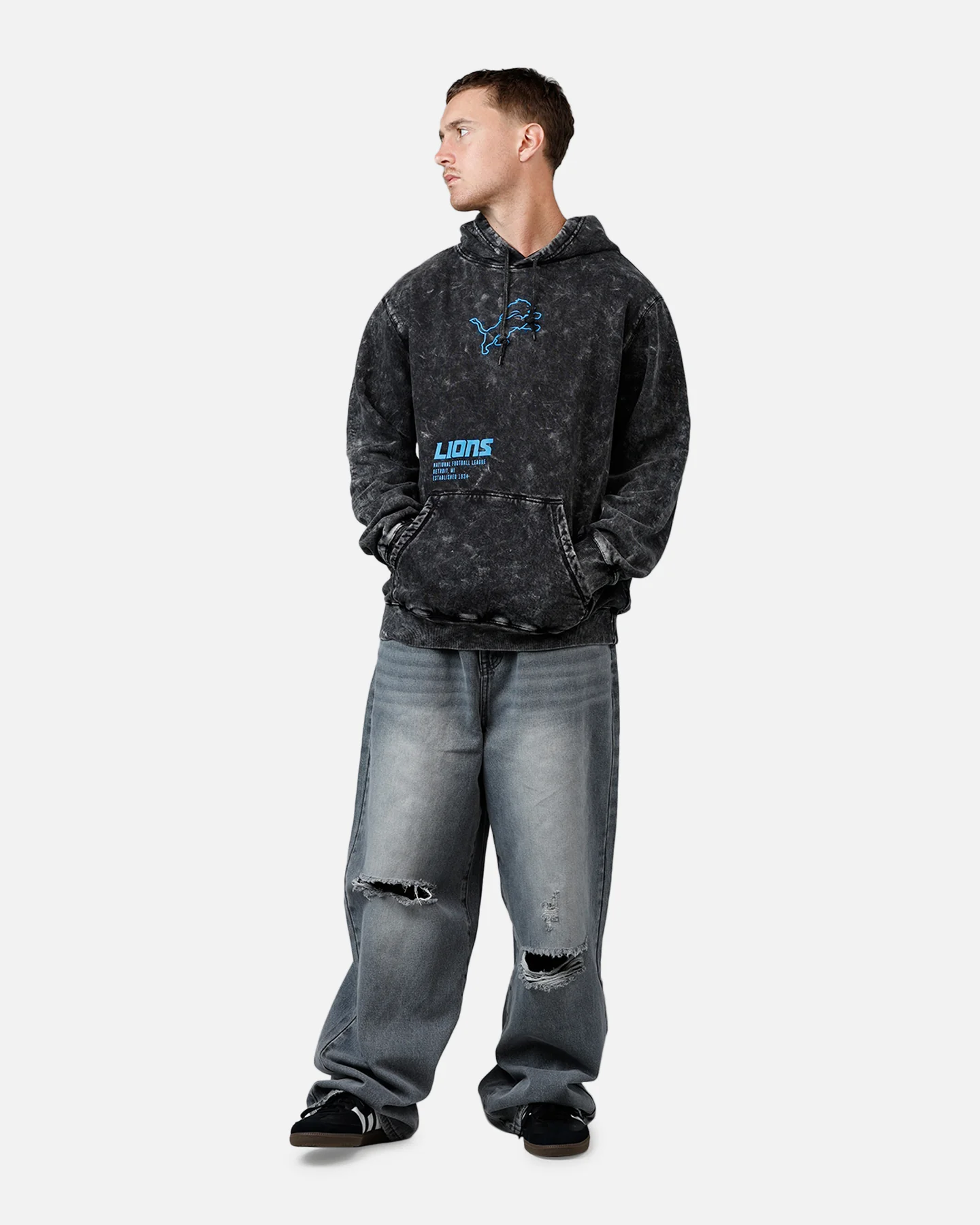 New Era Detroit Lions Sport Night Hoodie Official Team Color - Image 3