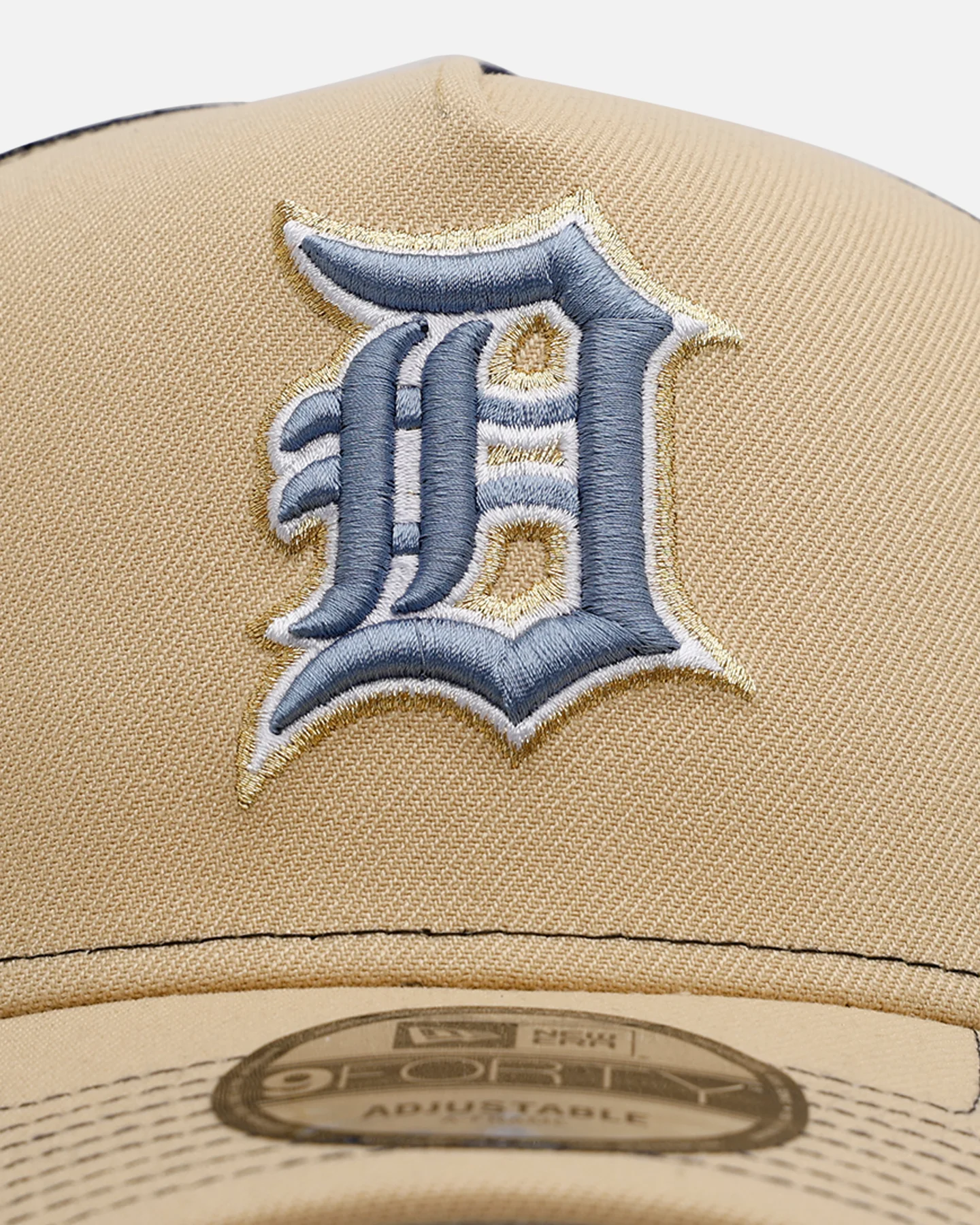 New Era Detroit Tigers 'Vintage Truckers' 9FORTTY A-Frame Trucker Snapback Vegas Gold - Image 5