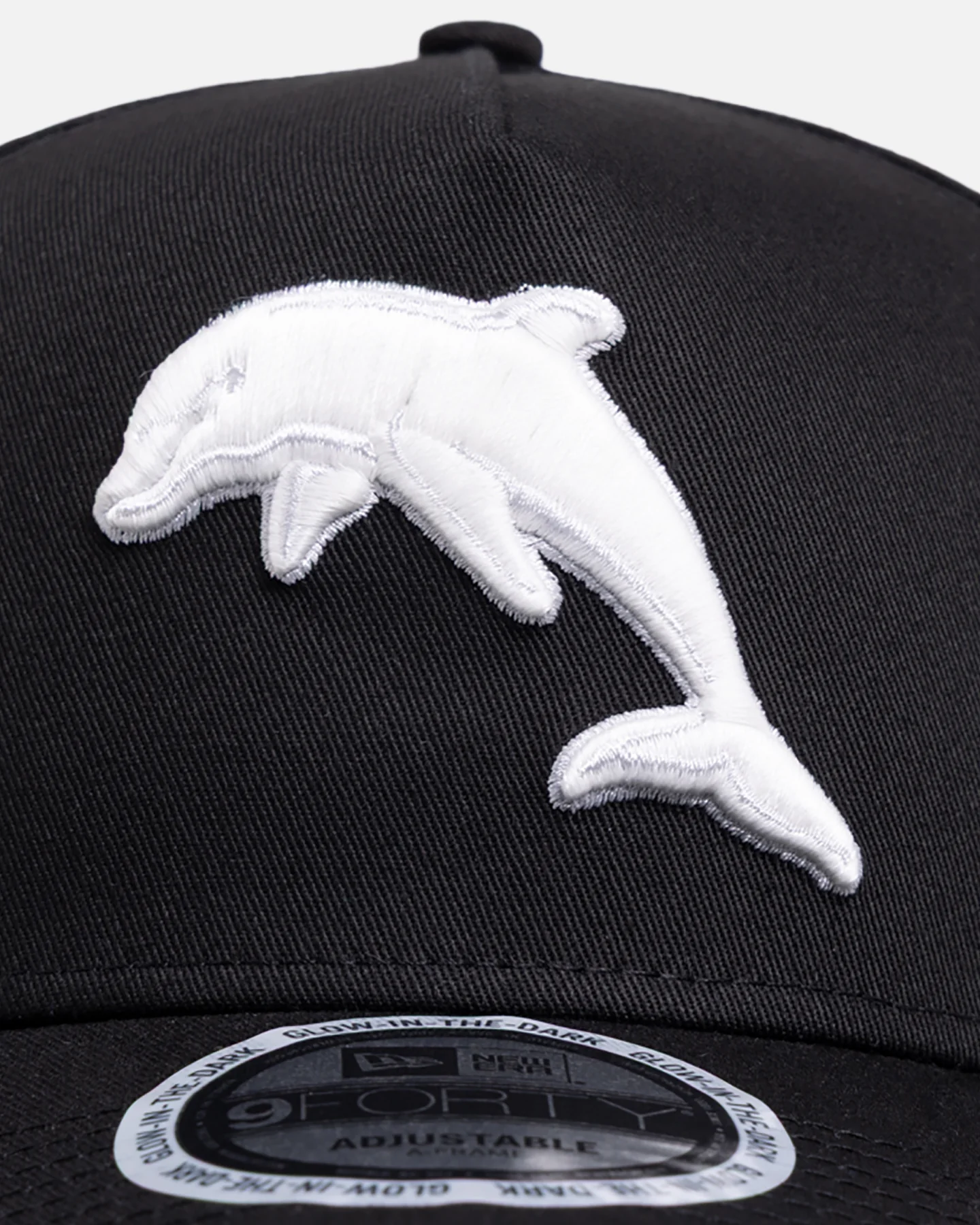 New Era Dolphins 'NRL Glow In The Dark' 9FORTY A-Frame Snapback Black - Image 6