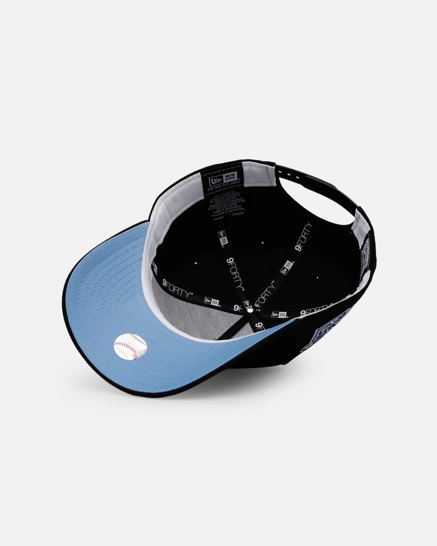 New Era Florida Marlins 'Black And Sky Blue' 9FORTY A-Frame Snapback Black/Sky Blue - Image 6