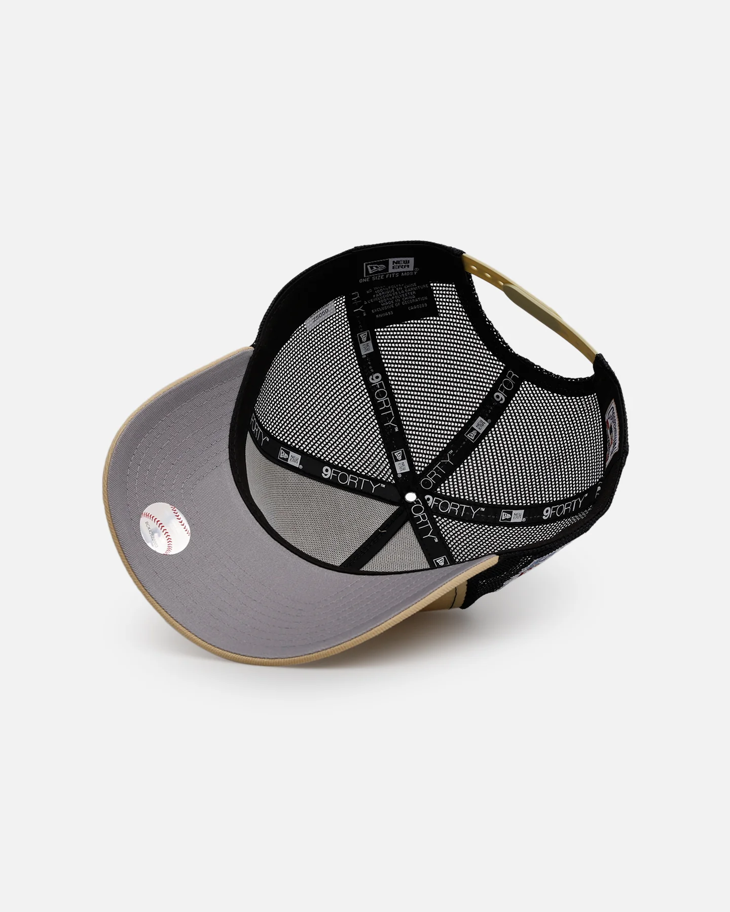 New Era Florida Marlins 'Vintage Truckers' 9FORTTY A-Frame Trucker Snapback Vegas Gold - Image 6