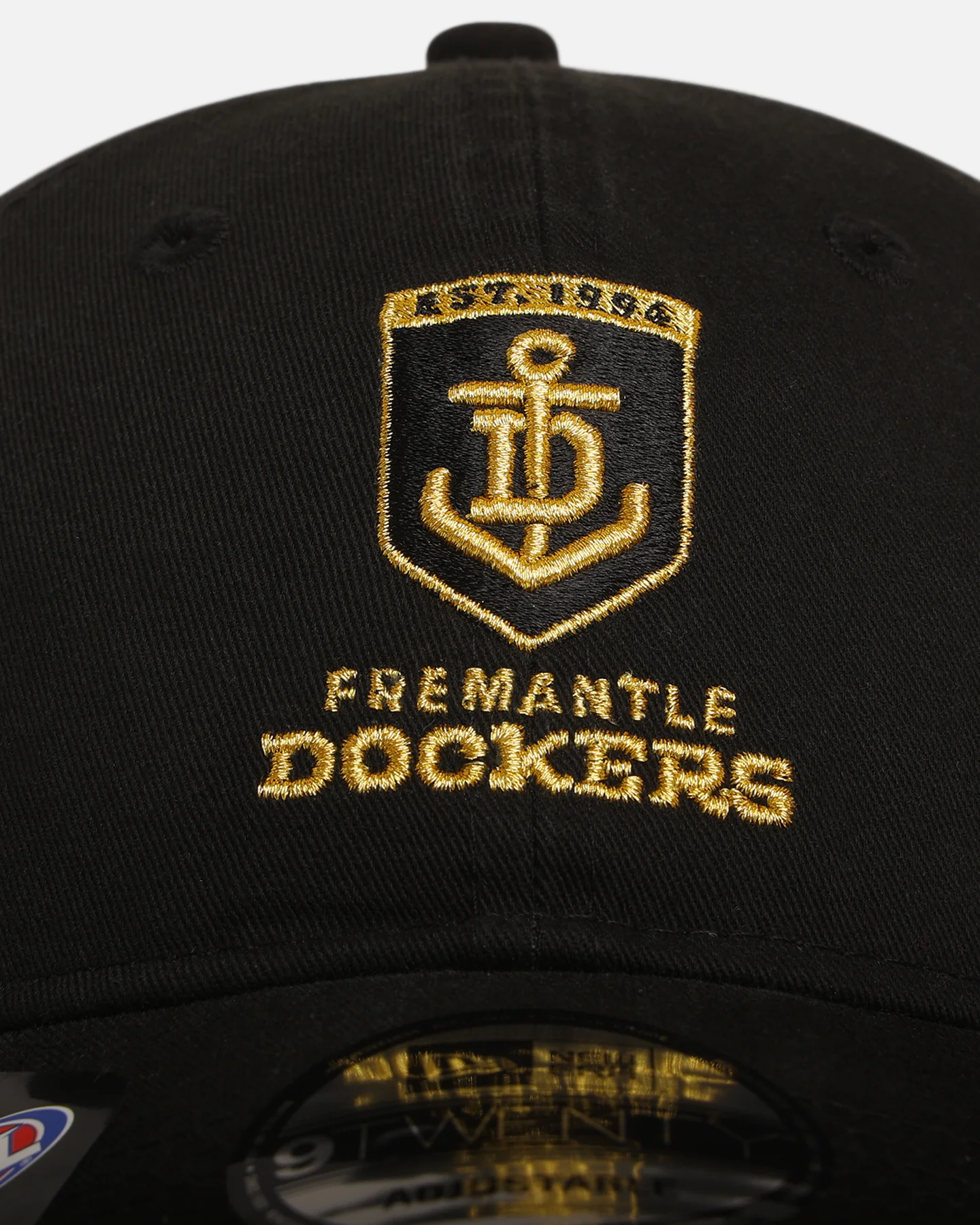 New Era Fremantle Dockers 'AFL Black & Gold' 9TWENTY Strapback Black/Gold - Image 5