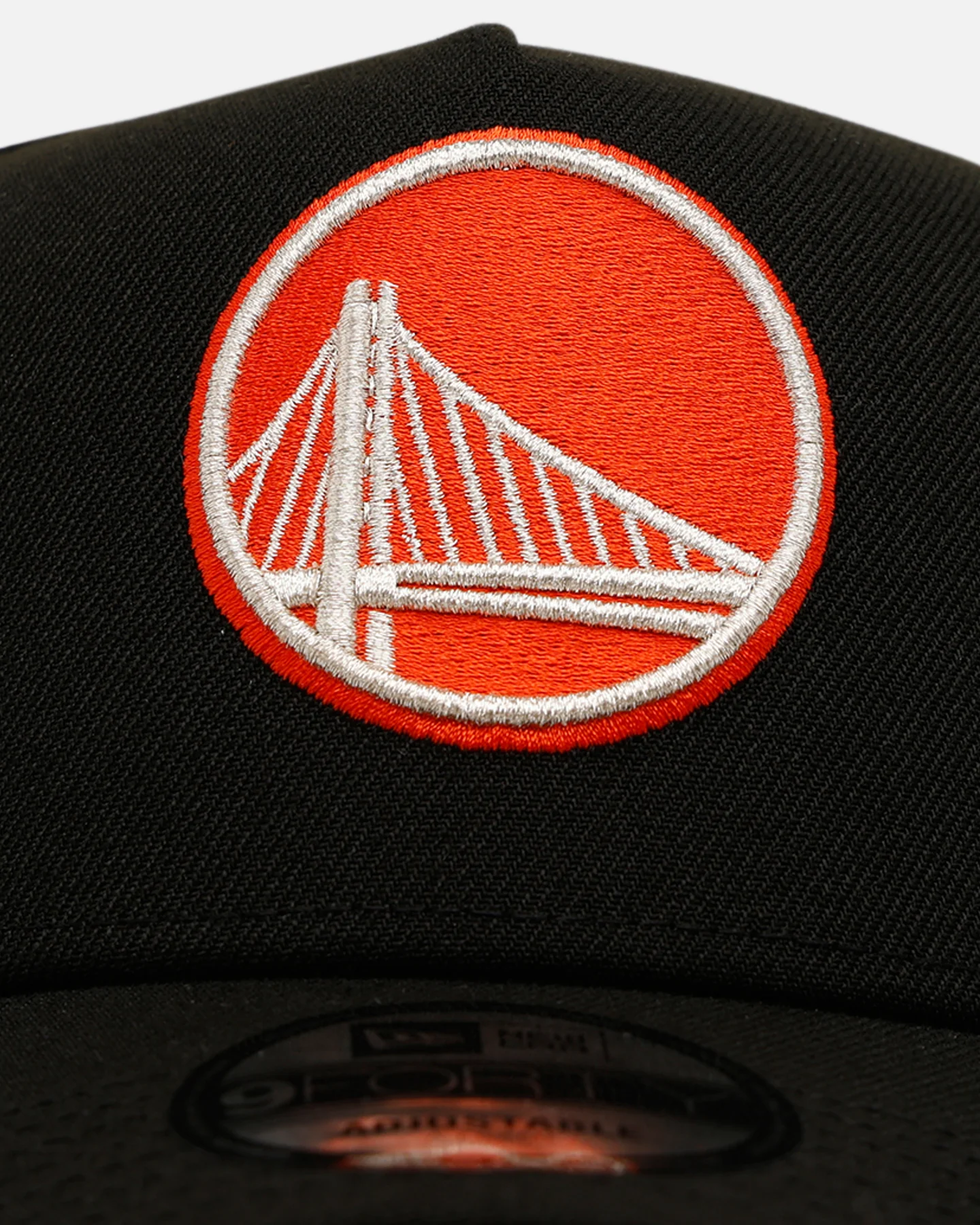 New Era Golden State Warriors 'NBA Dia De Los Muertos' 9FORTY A-Frame Snapback Black/Orange - Image 5