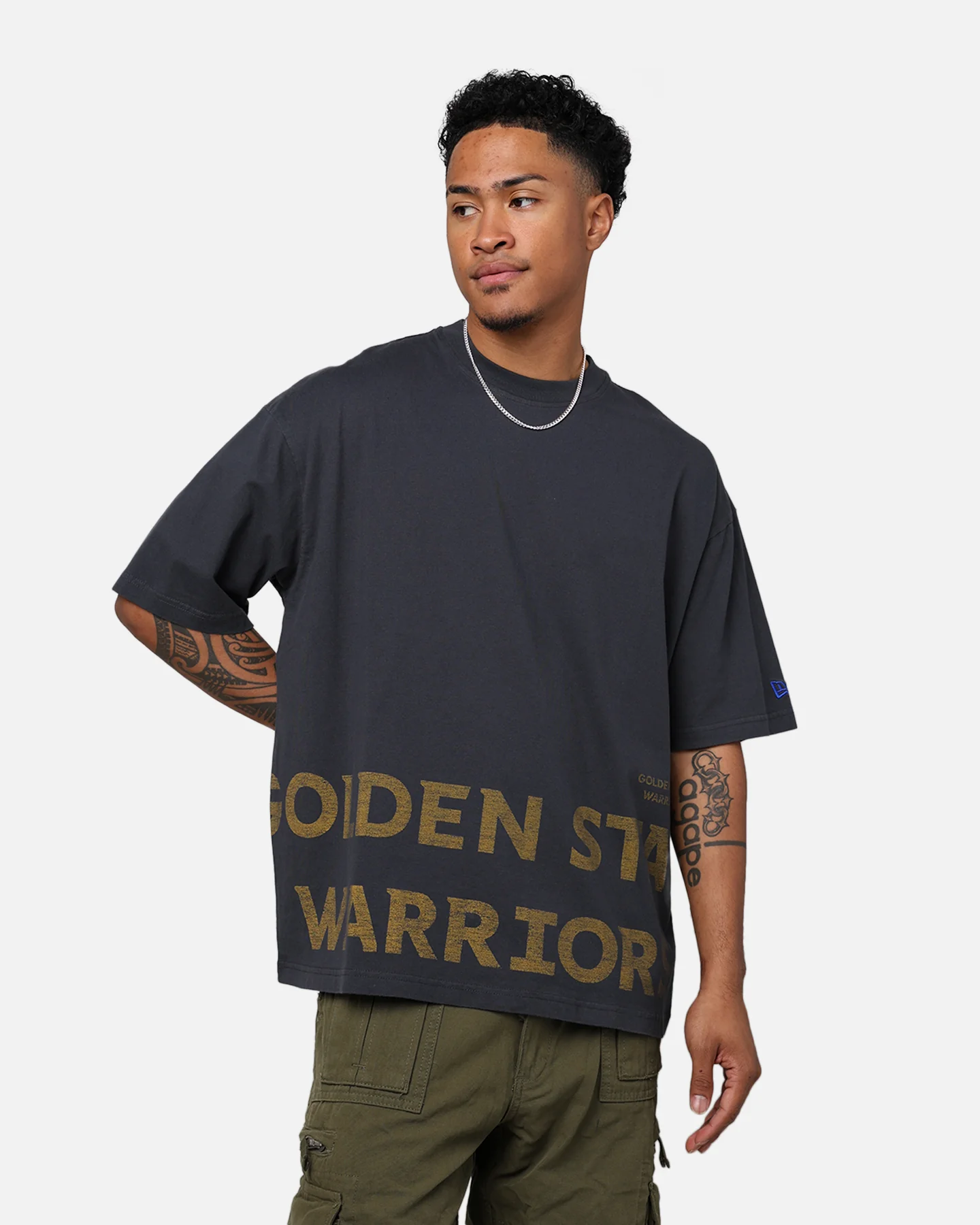 New Era Golden State Warriors Oversized T-Shirt Black - Image 2